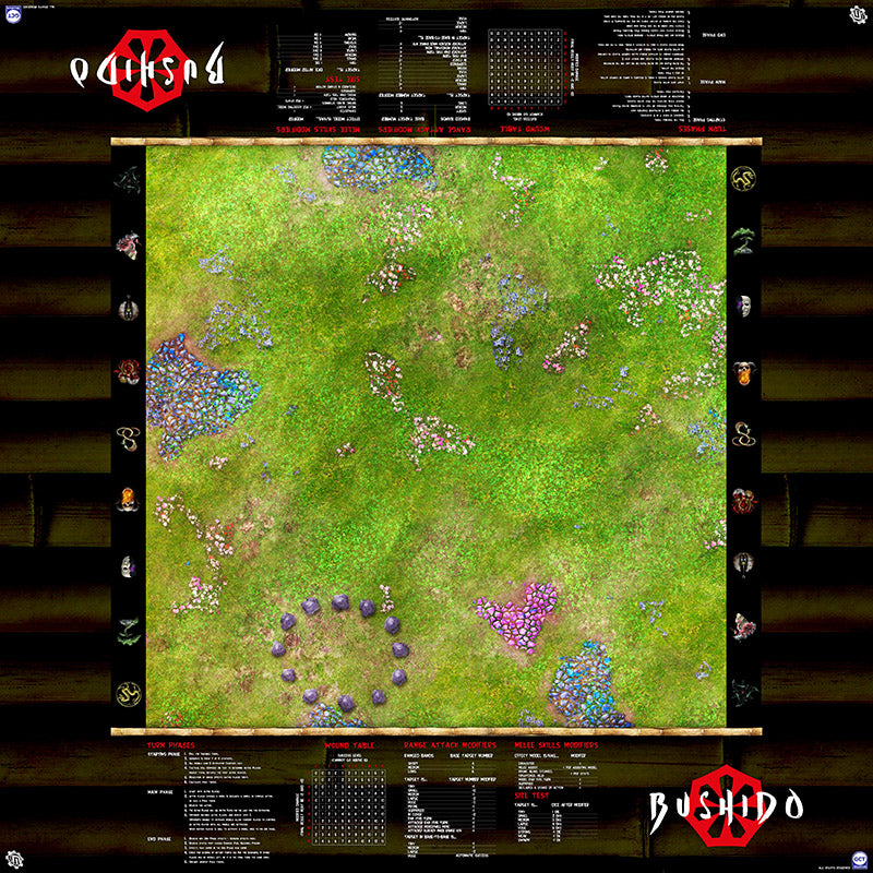 GCT Studios BUSHIDO Customized PlayerAid Play Mat by Mats by Mars