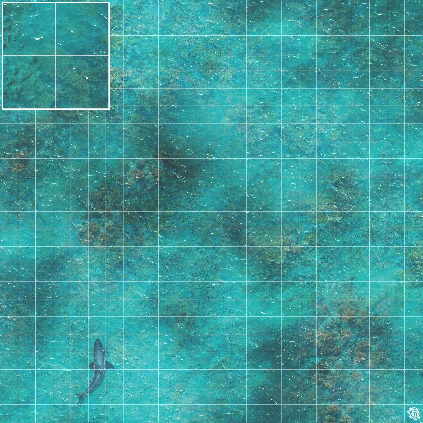 Mats by Mars: Coral Cove Tabletop Wargaming Play Mat