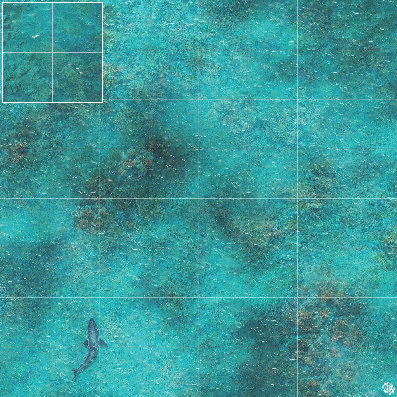 Mats by Mars: Coral Cove Tabletop Wargaming Play Mat