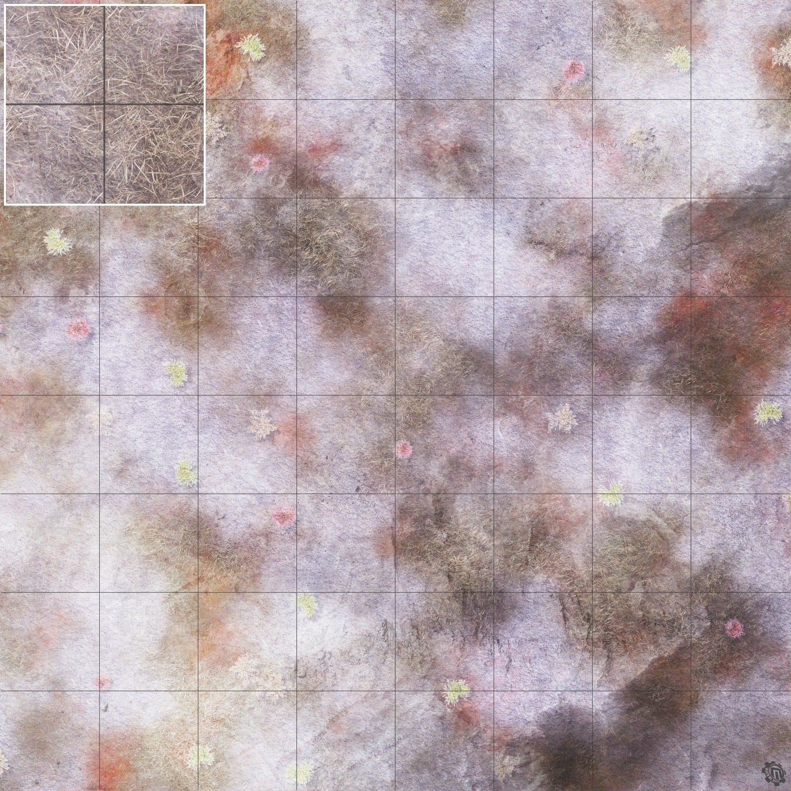 Mats by Mars: Hinterland Snow Tabletop Wargaming Play Mat