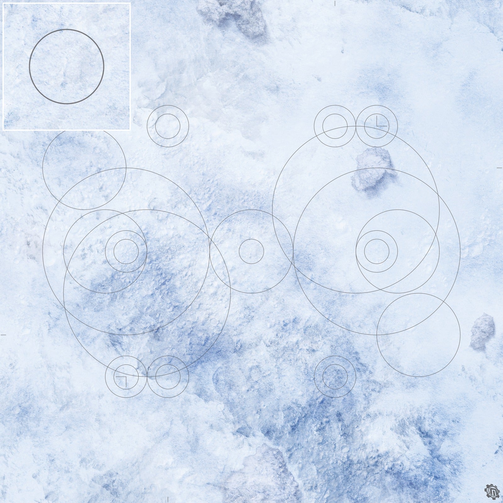 Mats by Mars: Glacial Pass Tabletop Wargaming Play Mat