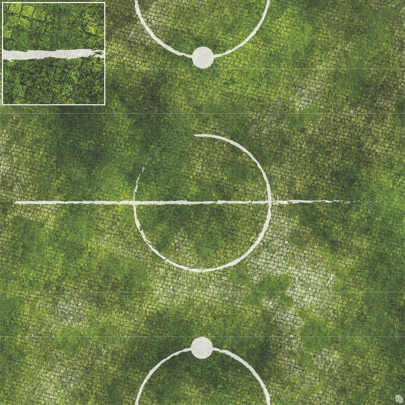 Mats by Mars: Overgrown Cobbles Tabletop Wargaming Play Mat