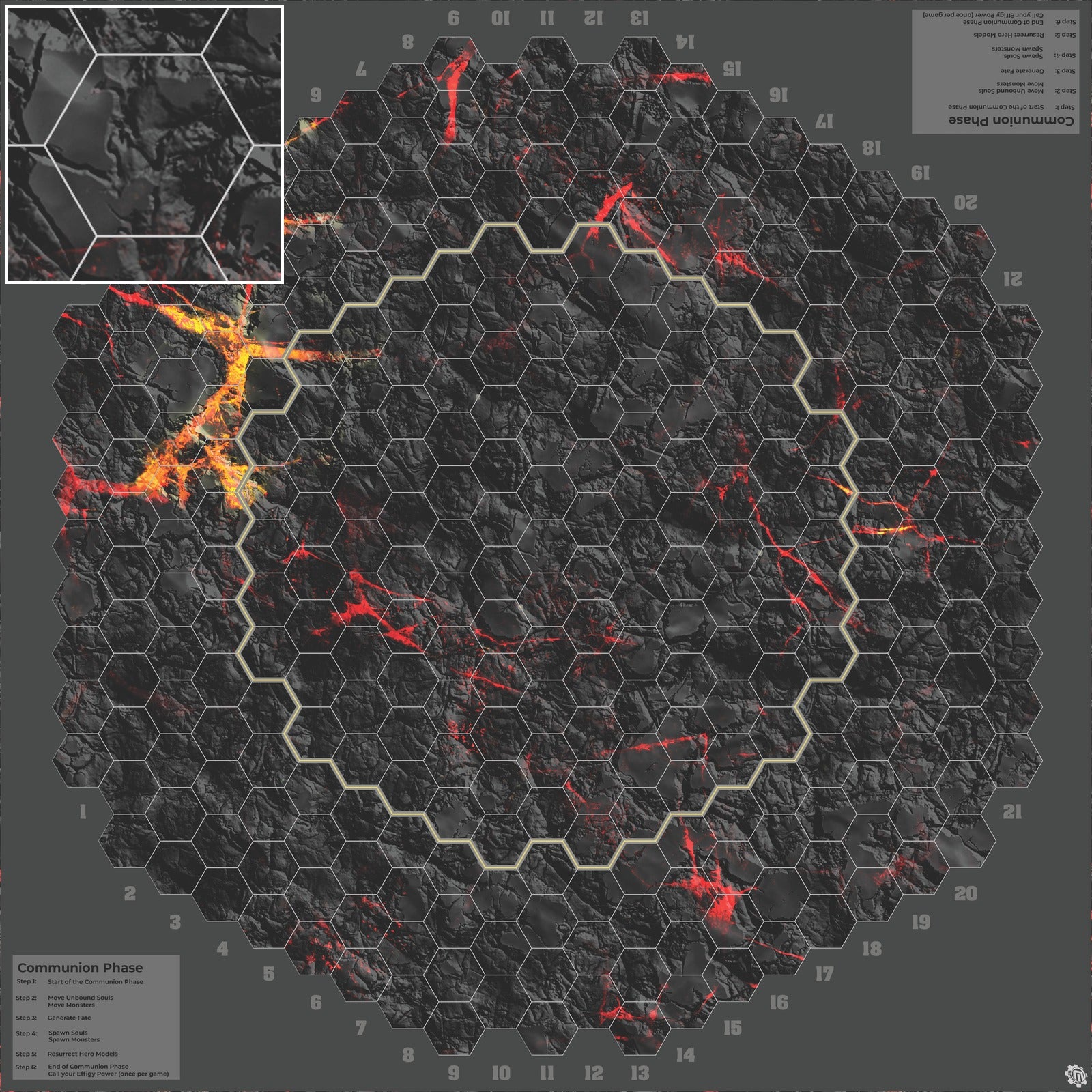 Mats by Mars: Molten Crust Tabletop Wargaming Play Mat