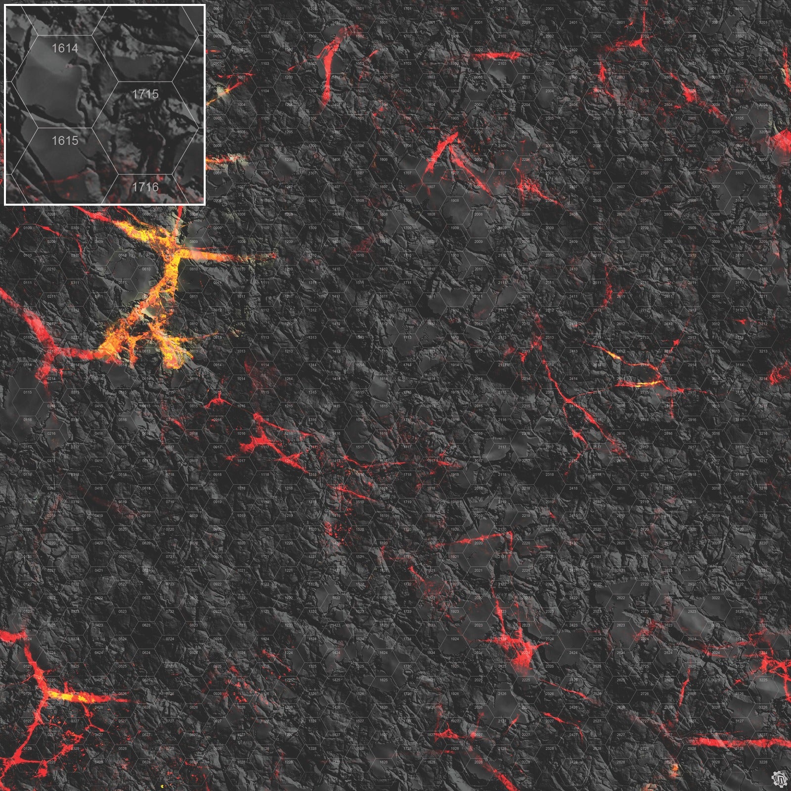 Mats by Mars: Molten Crust Tabletop Wargaming Play Mat