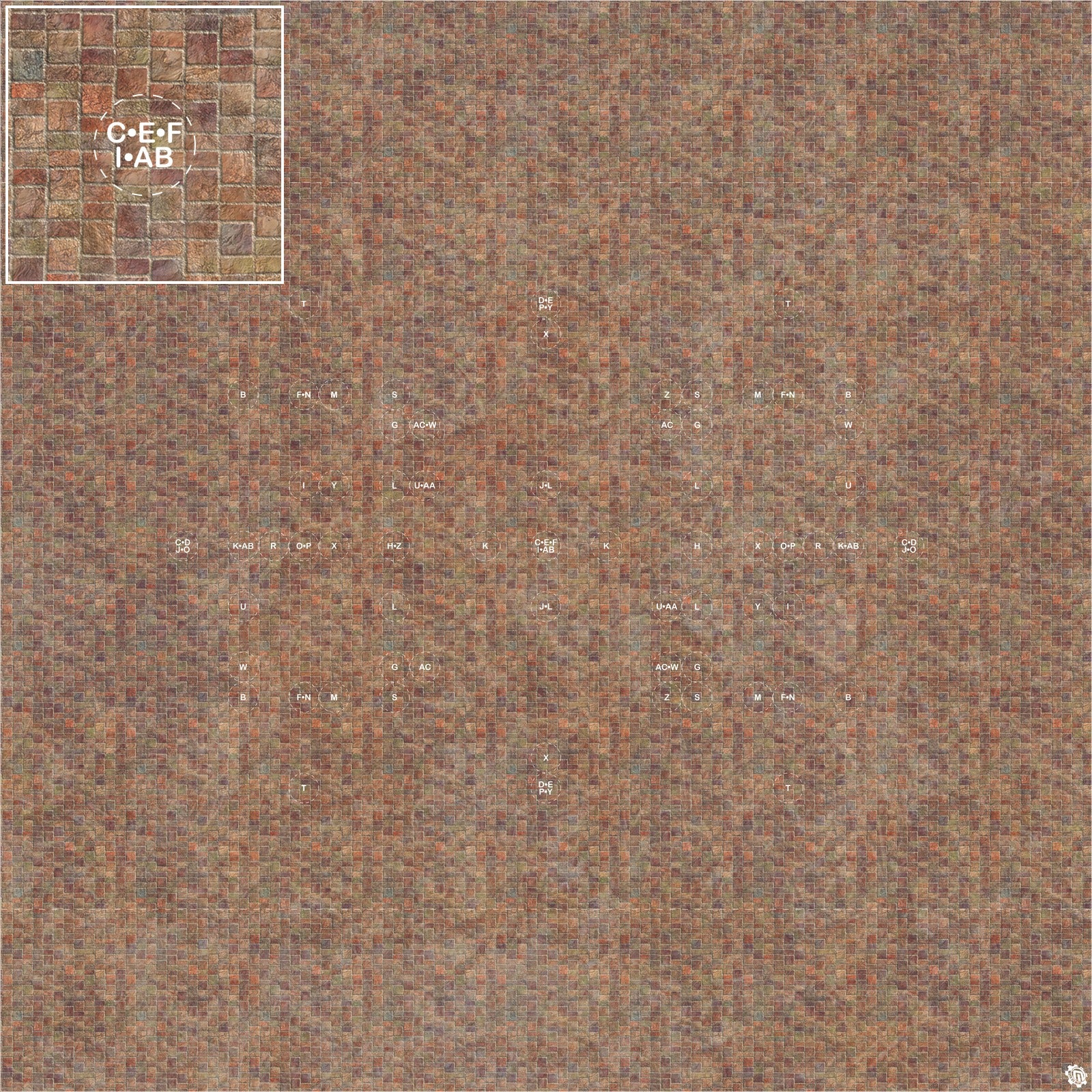 Mats by Mars: Sett in Stone (Red) Tabletop Wargaming Play Mat