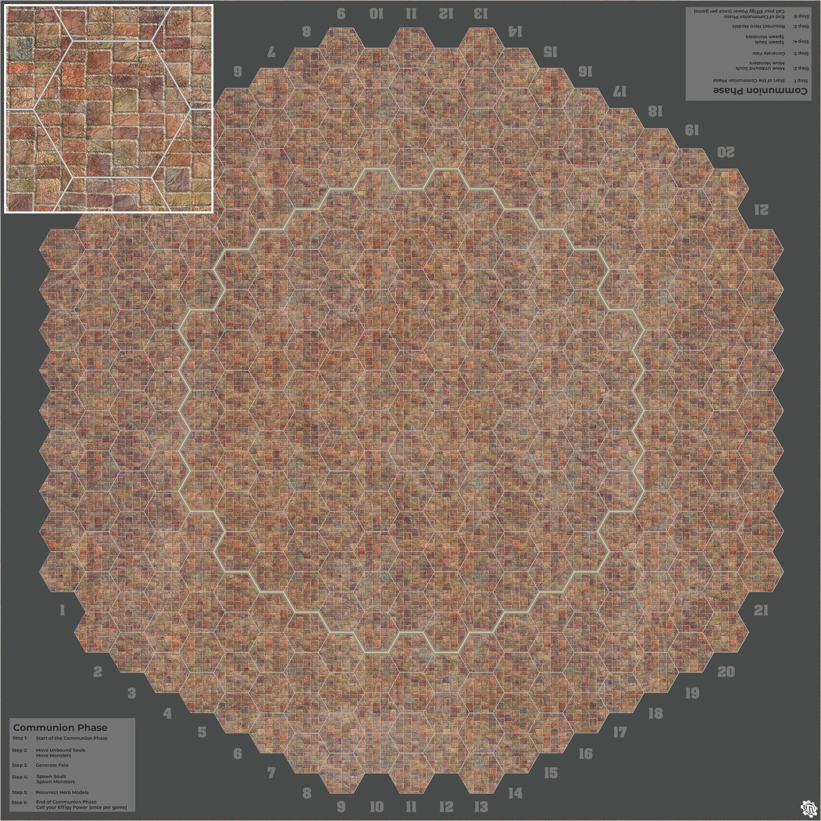 Mats by Mars: Sett in Stone (Red) Tabletop Wargaming Play Mat