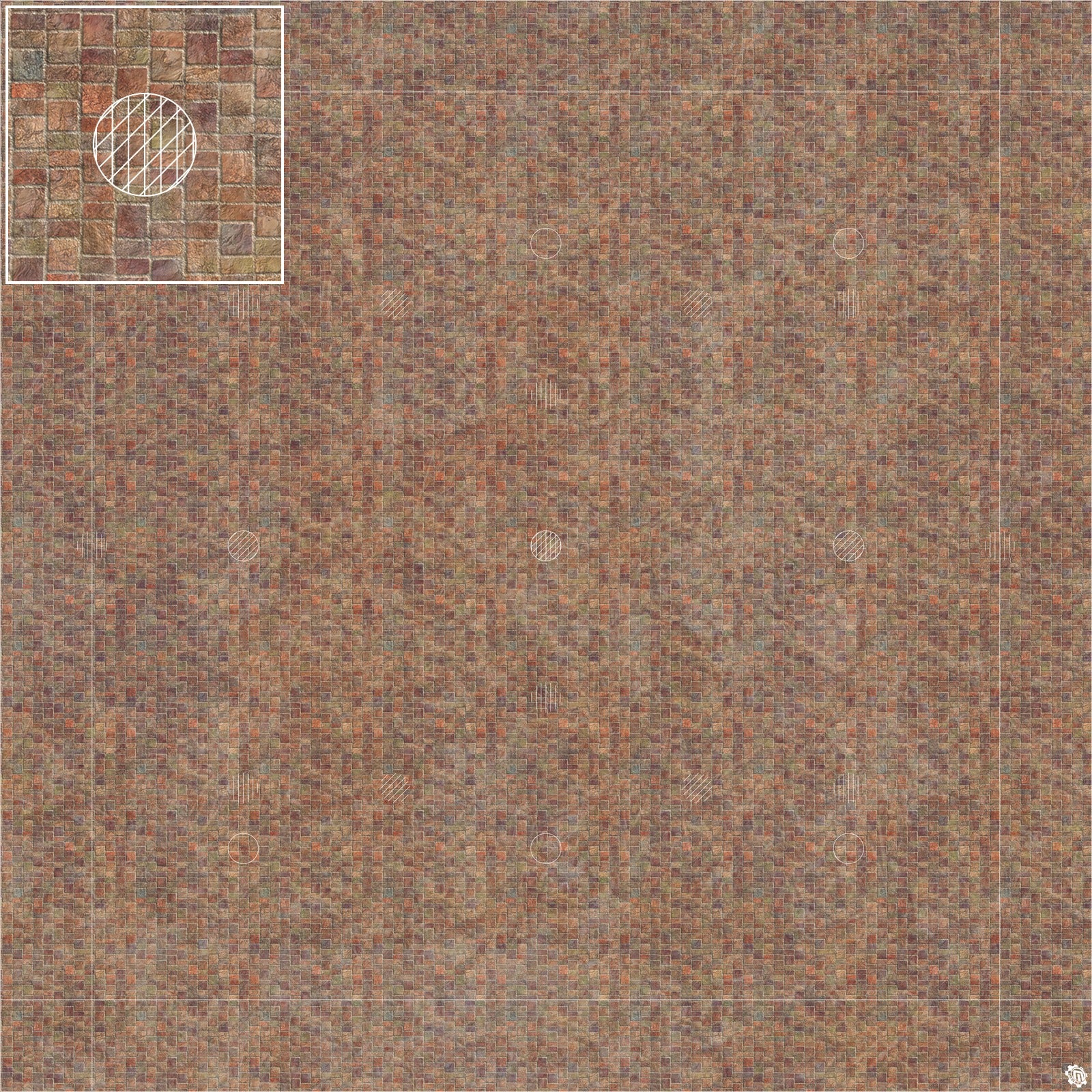 Mats by Mars: Sett in Stone (Red) Tabletop Wargaming Play Mat