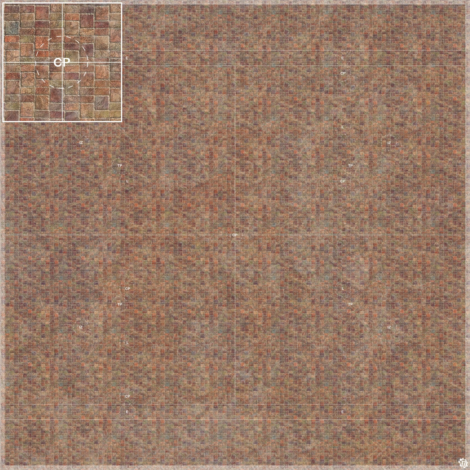 Mats by Mars: Sett in Stone (Red) Tabletop Wargaming Play Mat