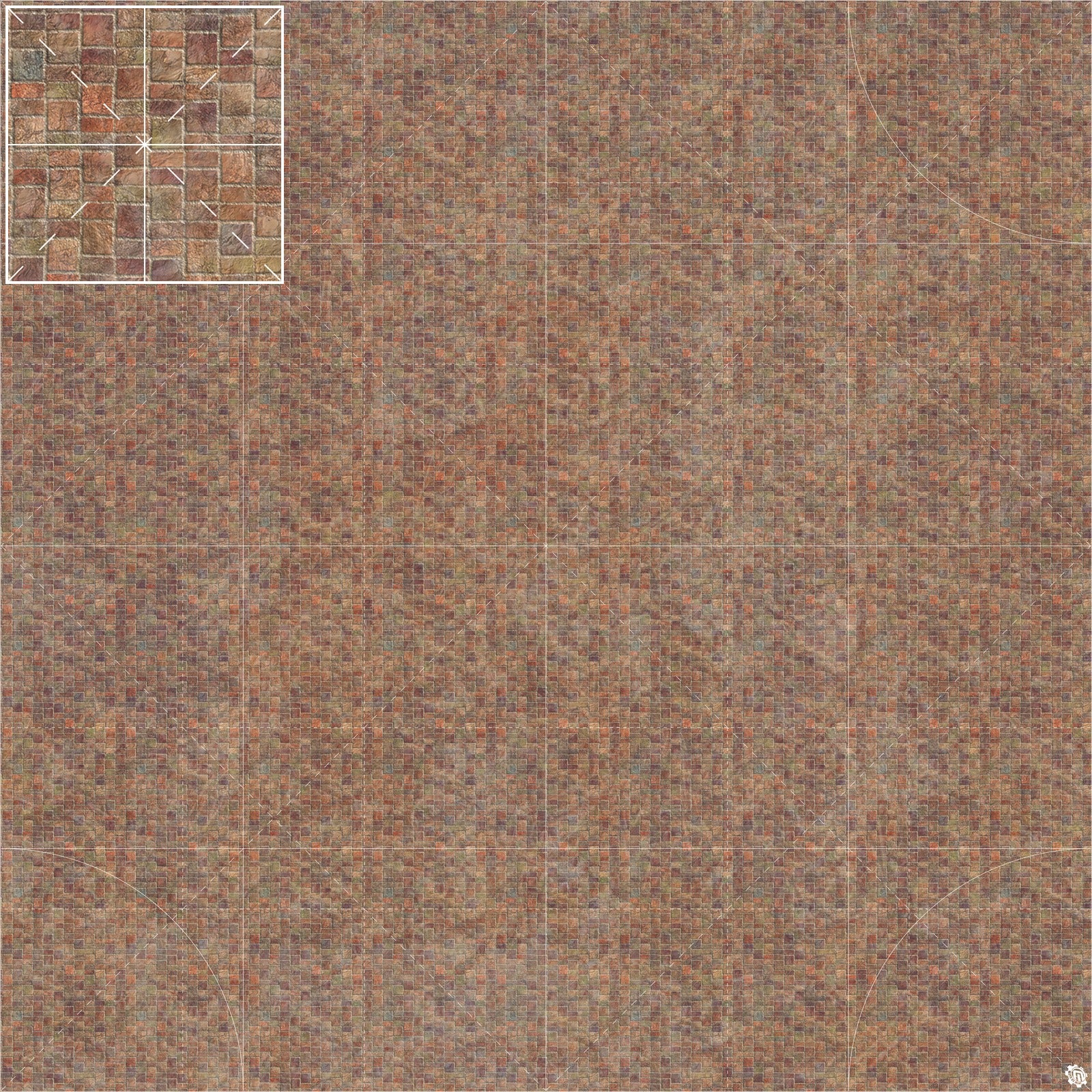 Mats by Mars: Sett in Stone (Red) Tabletop Wargaming Play Mat