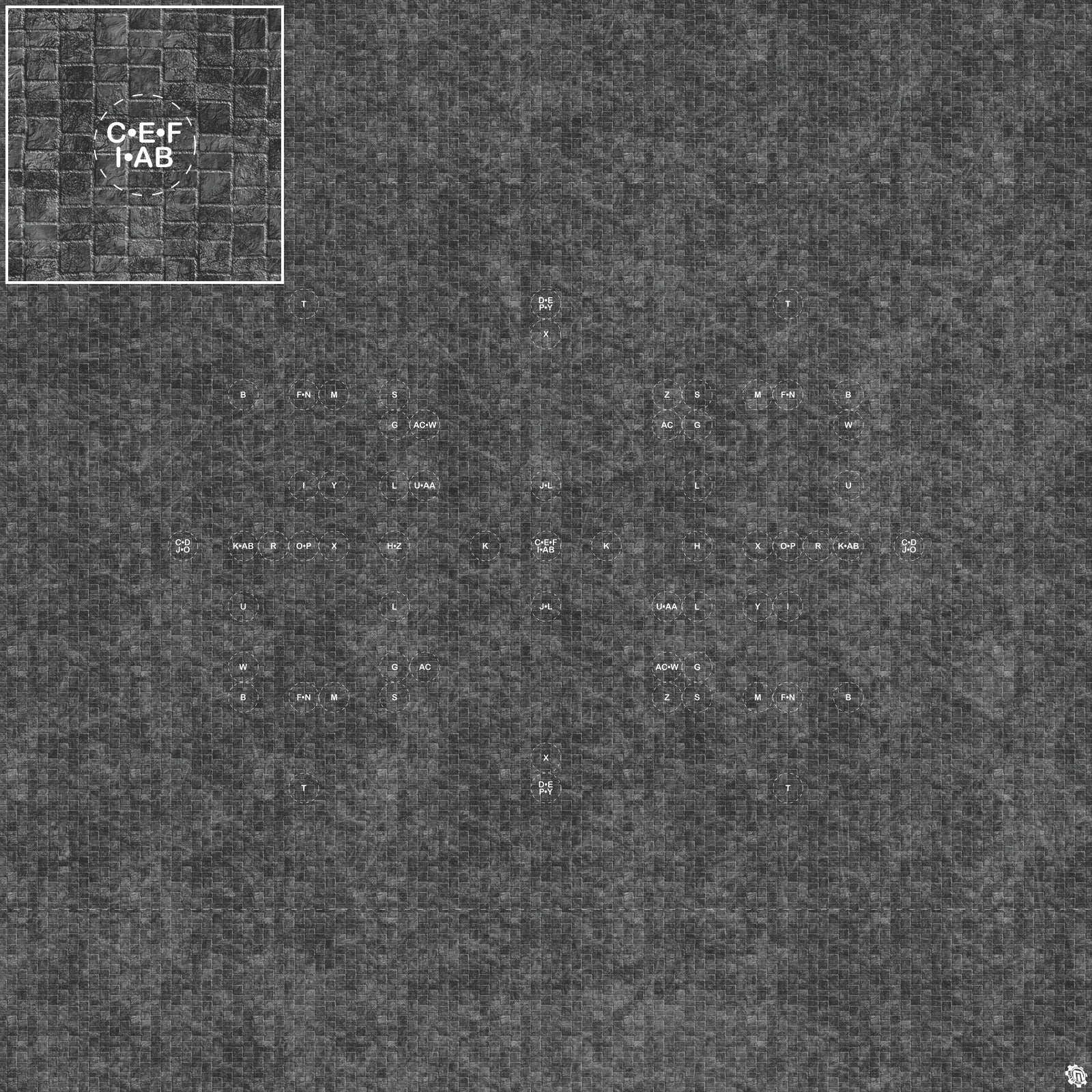 Mats by Mars: Sett in Stone (Grey) Tabletop Wargaming Play Mat