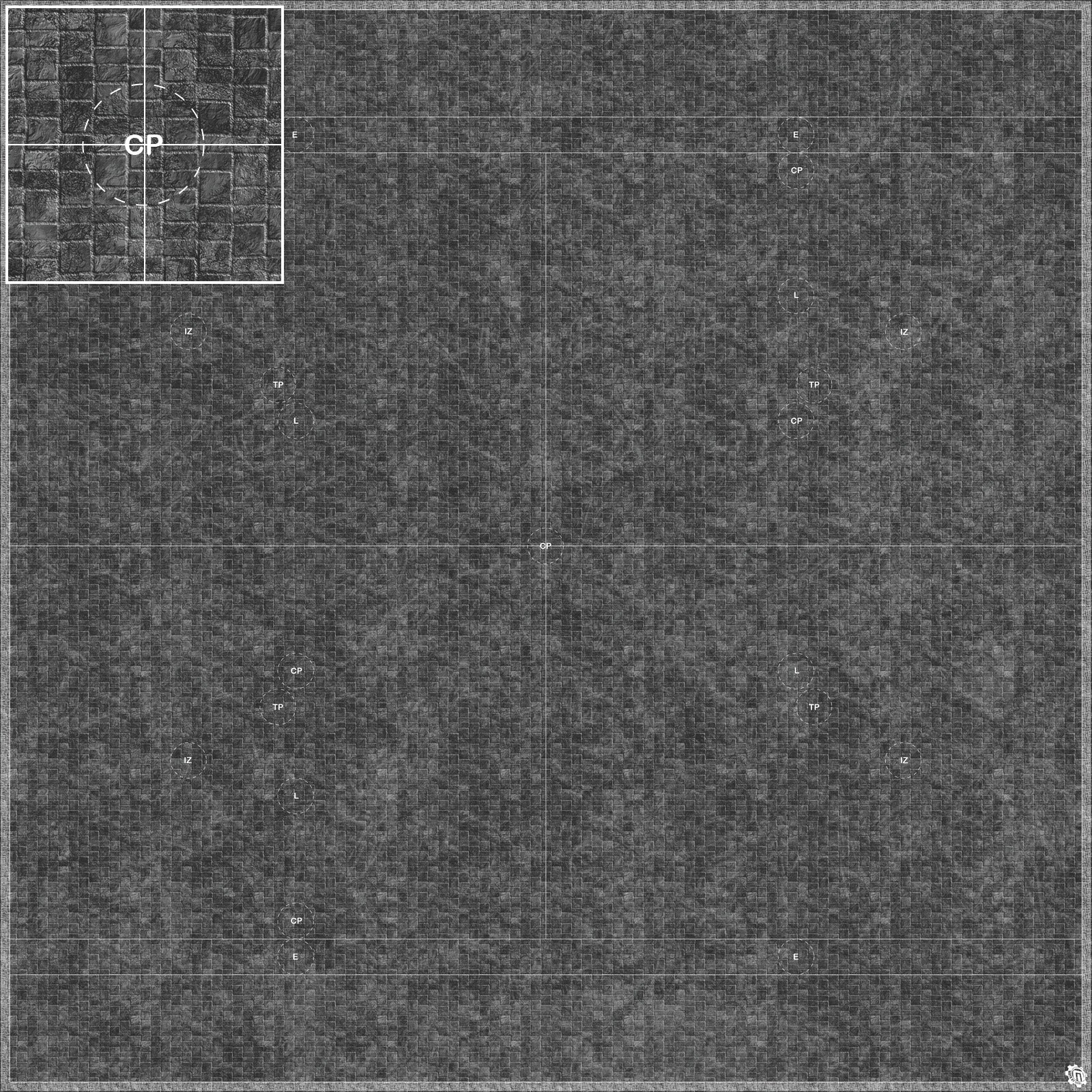 Mats by Mars: Sett in Stone (Grey) Tabletop Wargaming Play Mat