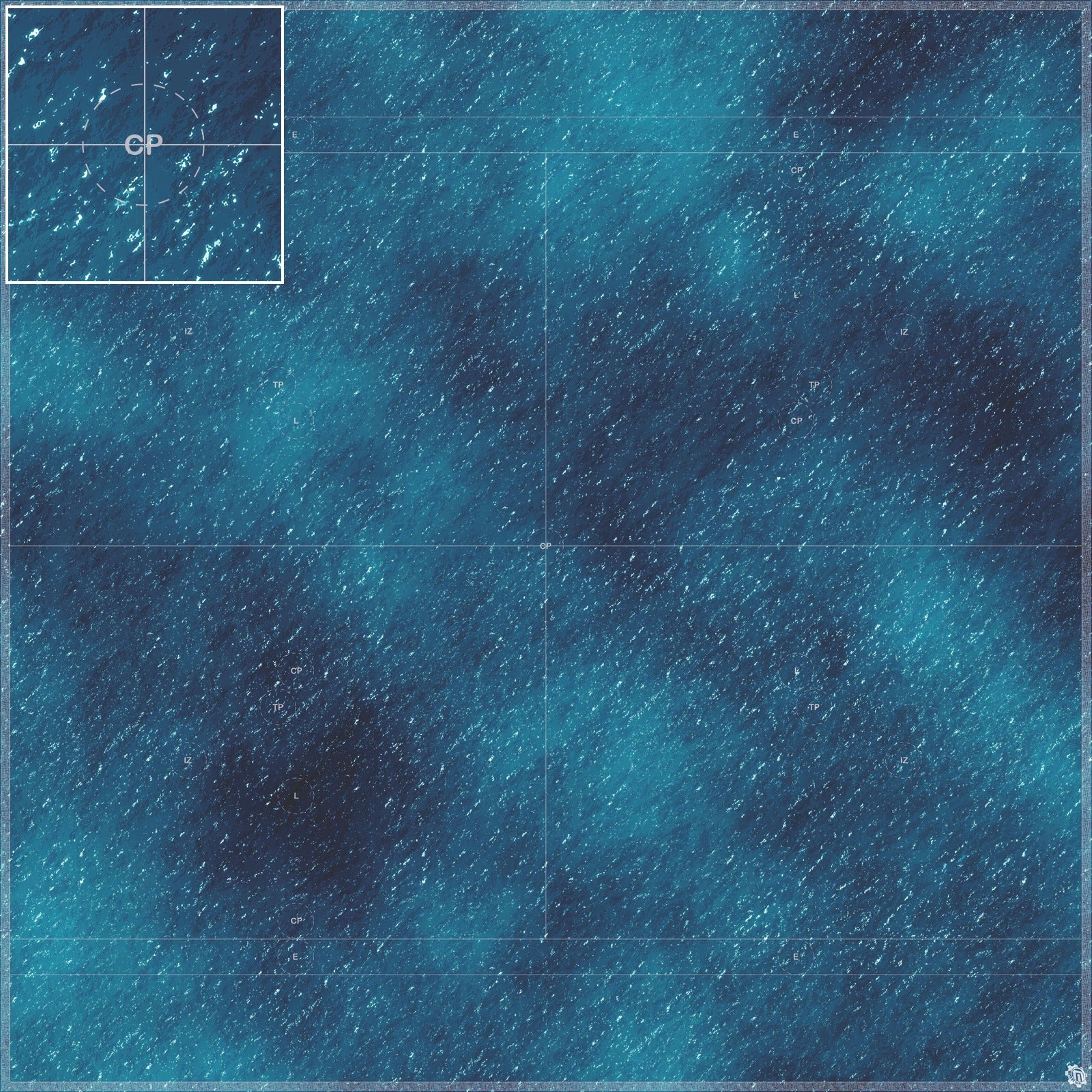 Mats by Mars: Dark Caribbean Tabletop Wargaming Play Mat