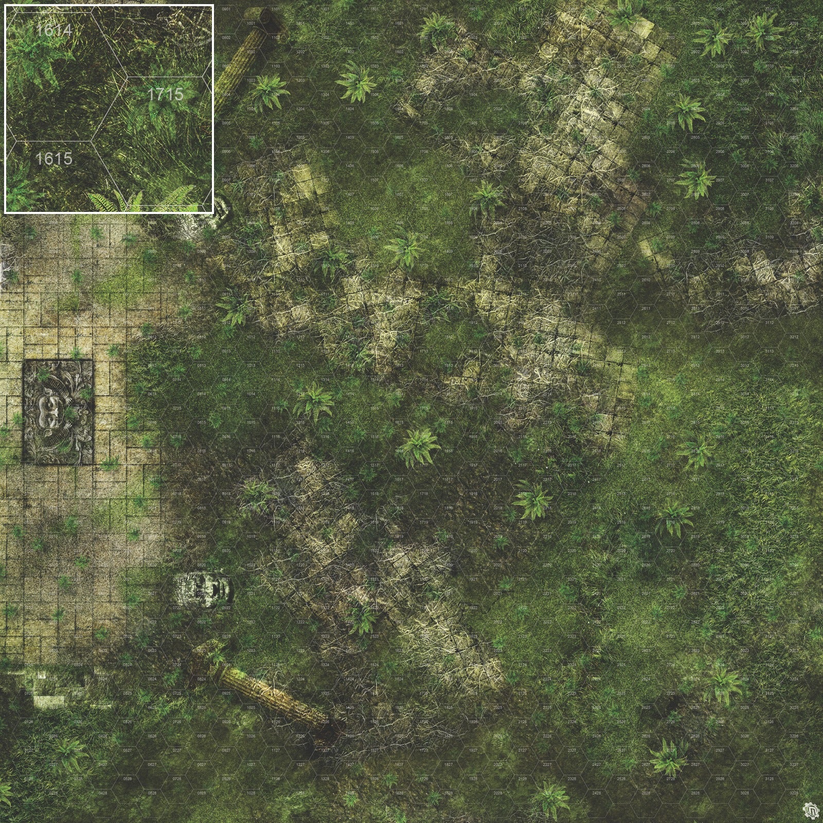 Mats by Mars: Forgotten Temple (Altar) Tabletop Wargaming Play Mat