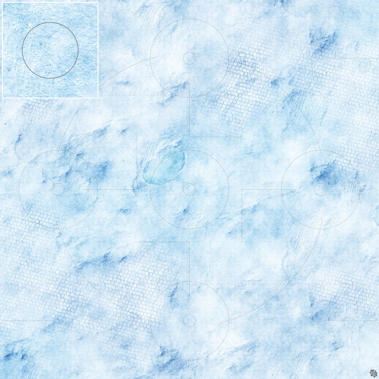 Mats by Mars: Frosty Cobbles Tabletop Wargaming Play Mat