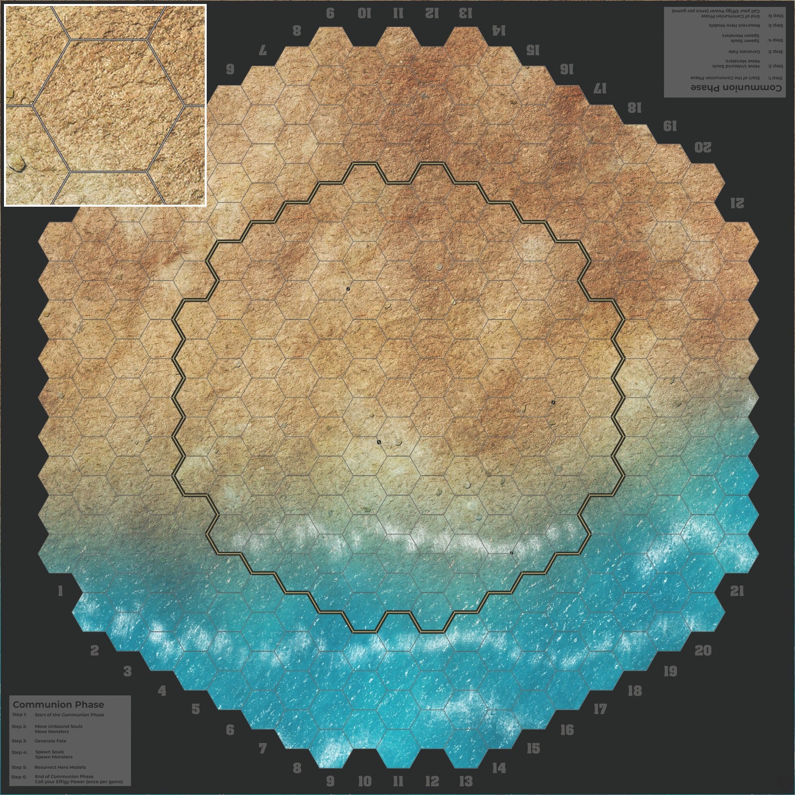 Mats by Mars: Treasure Beach Tabletop Wargaming Play Mat
