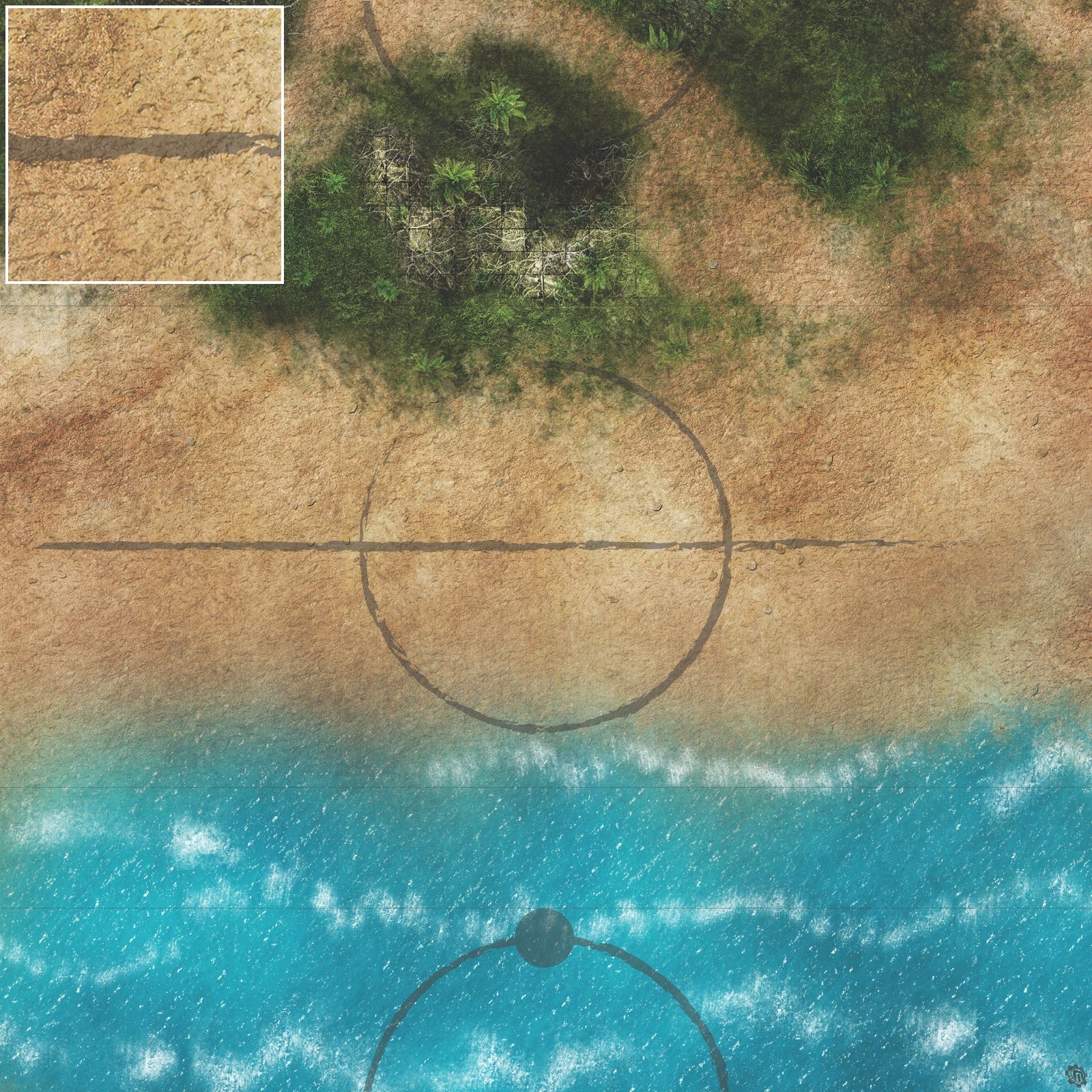 Mats by Mars: Jungle Treasure Tabletop Wargaming Play Mat