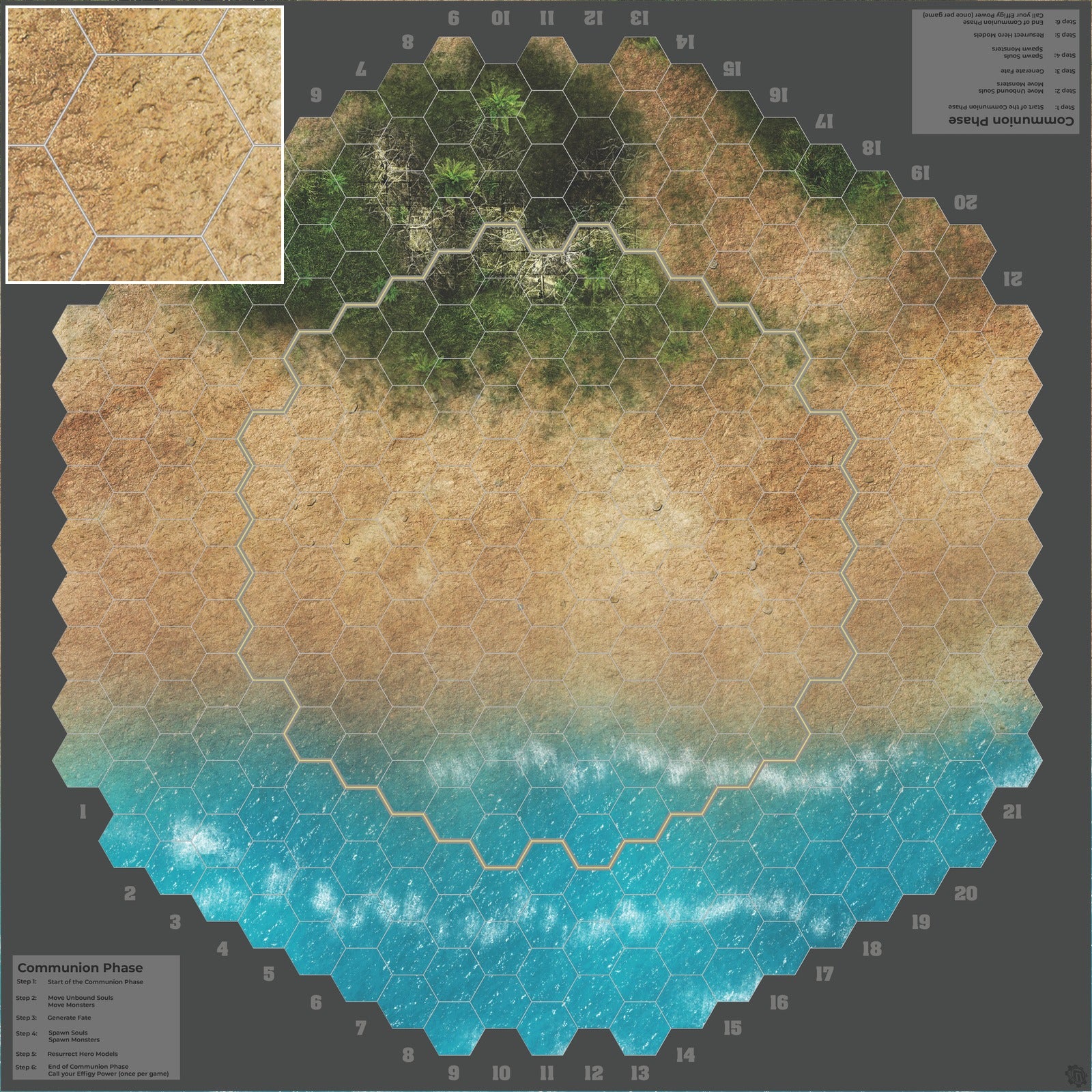 Mats by Mars: Jungle Treasure Tabletop Wargaming Play Mat