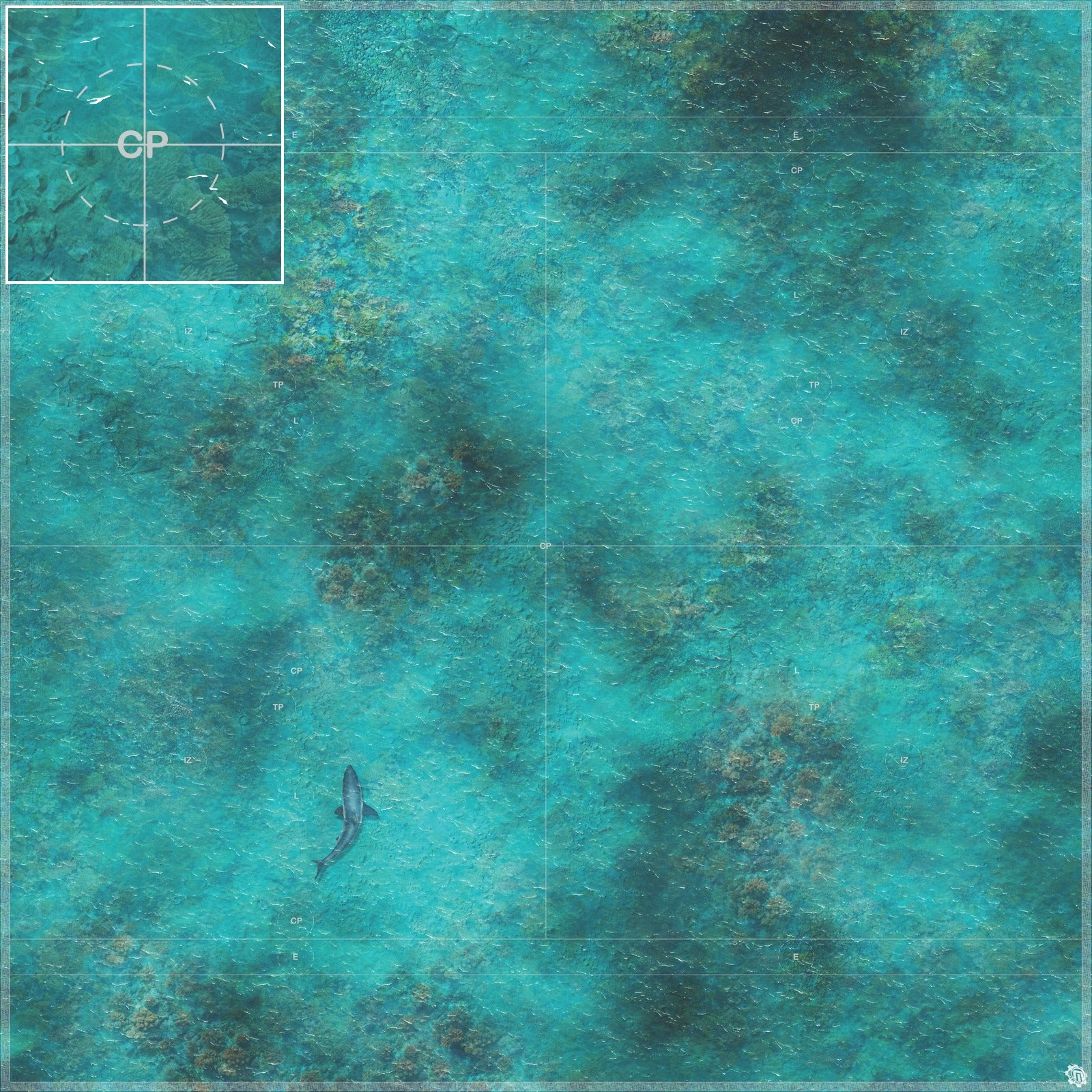 Mats by Mars: Coral Cove Tabletop Wargaming Play Mat