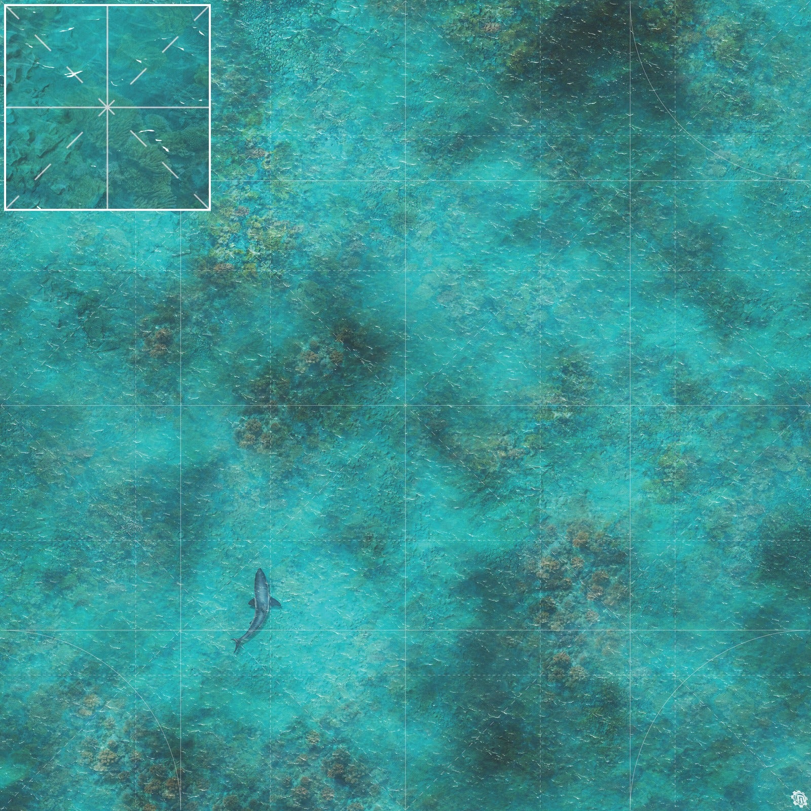 Mats by Mars: Coral Cove Tabletop Wargaming Play Mat