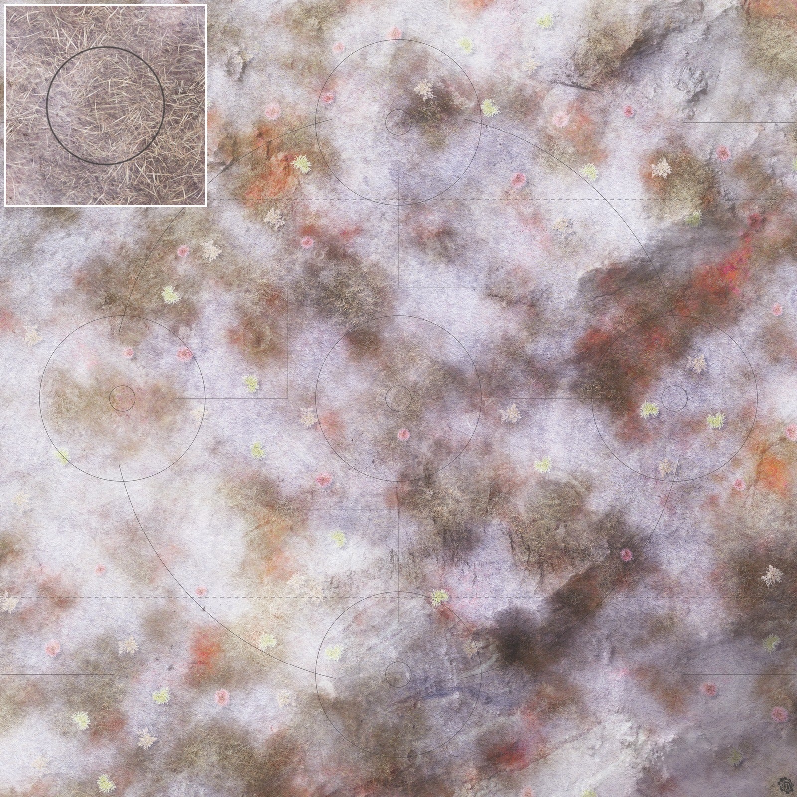 Mats by Mars: Hinterland Snow Tabletop Wargaming Play Mat