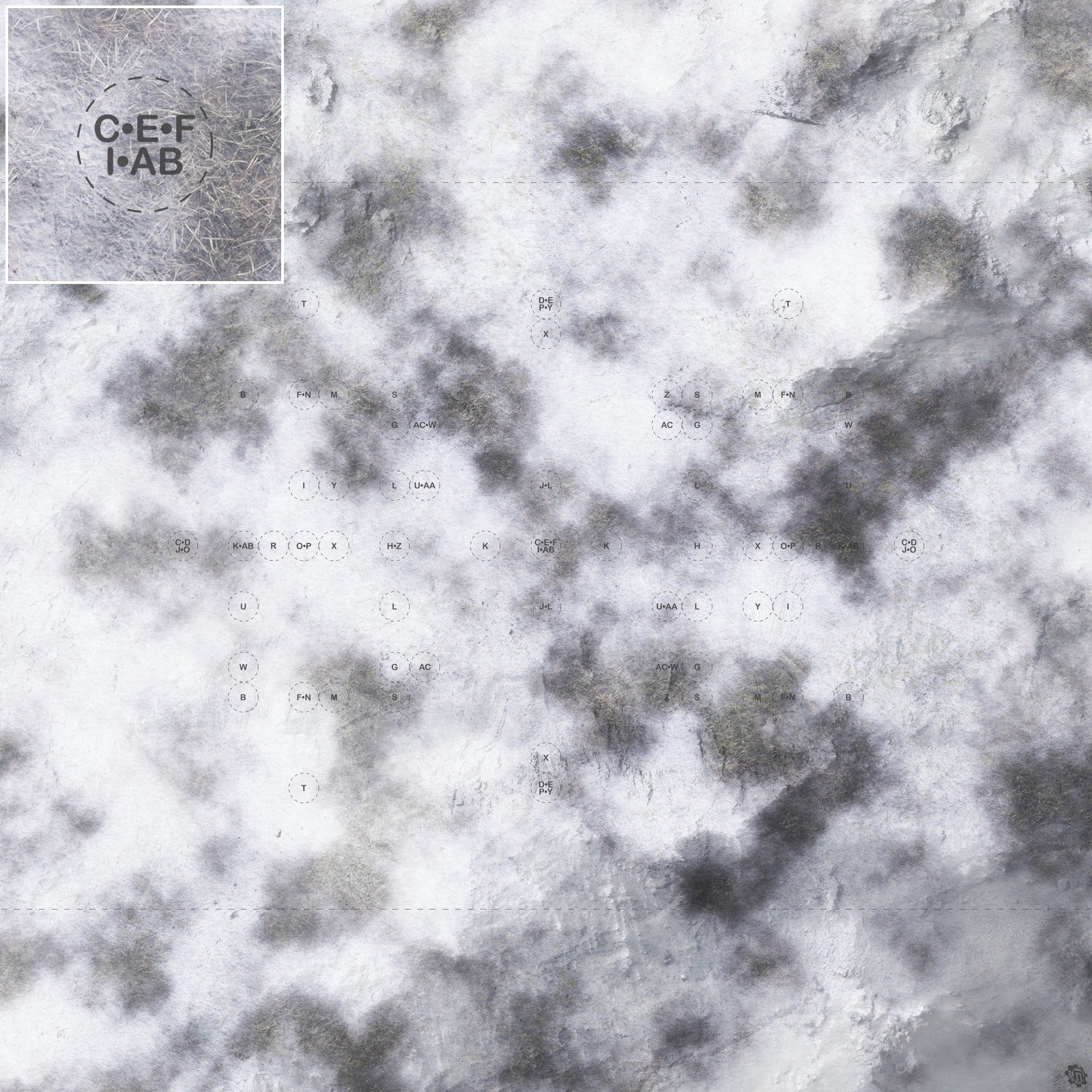 Mats by Mars: Frozen Wasteland Tabletop Wargaming Play Mat
