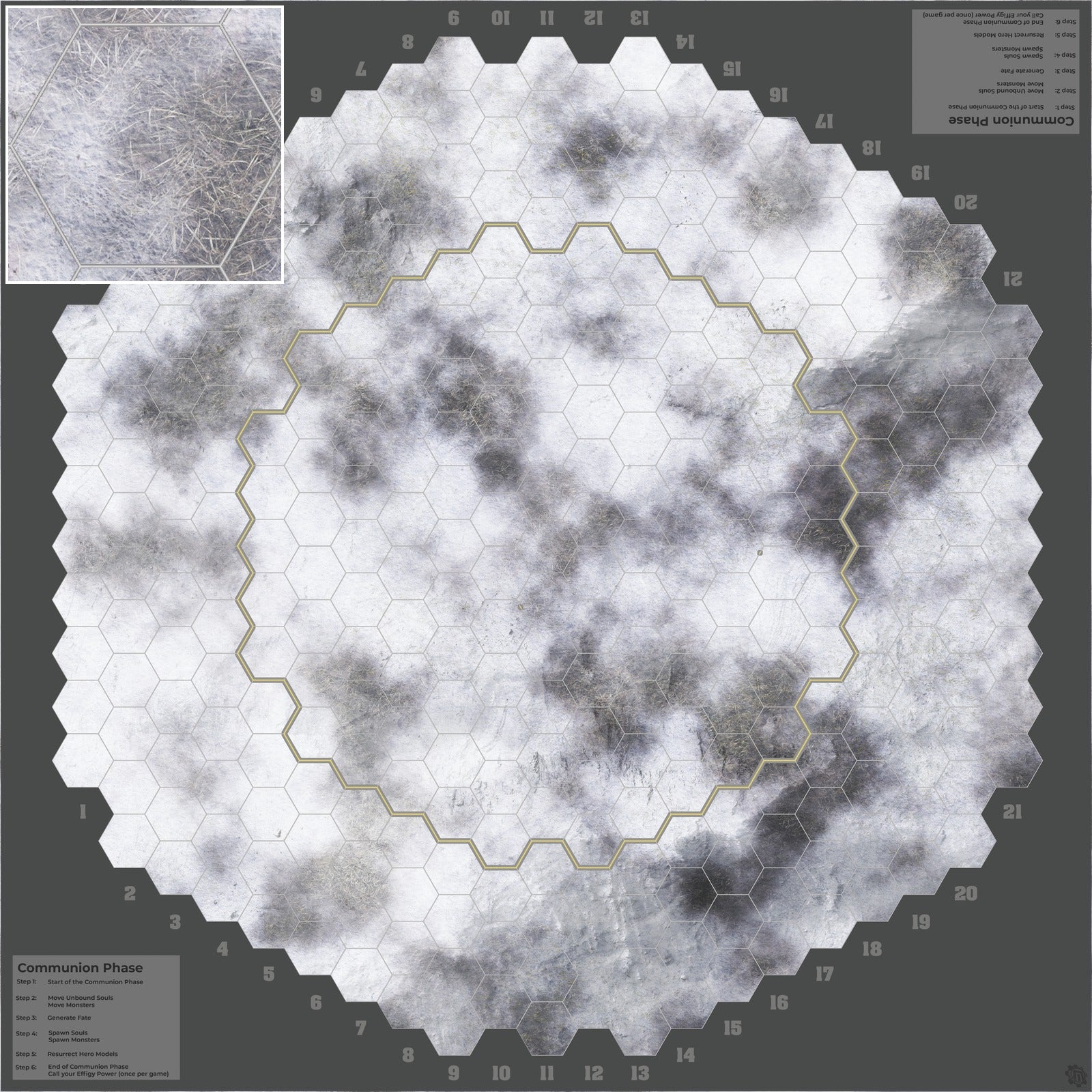 Mats by Mars: Frozen Wasteland Tabletop Wargaming Play Mat