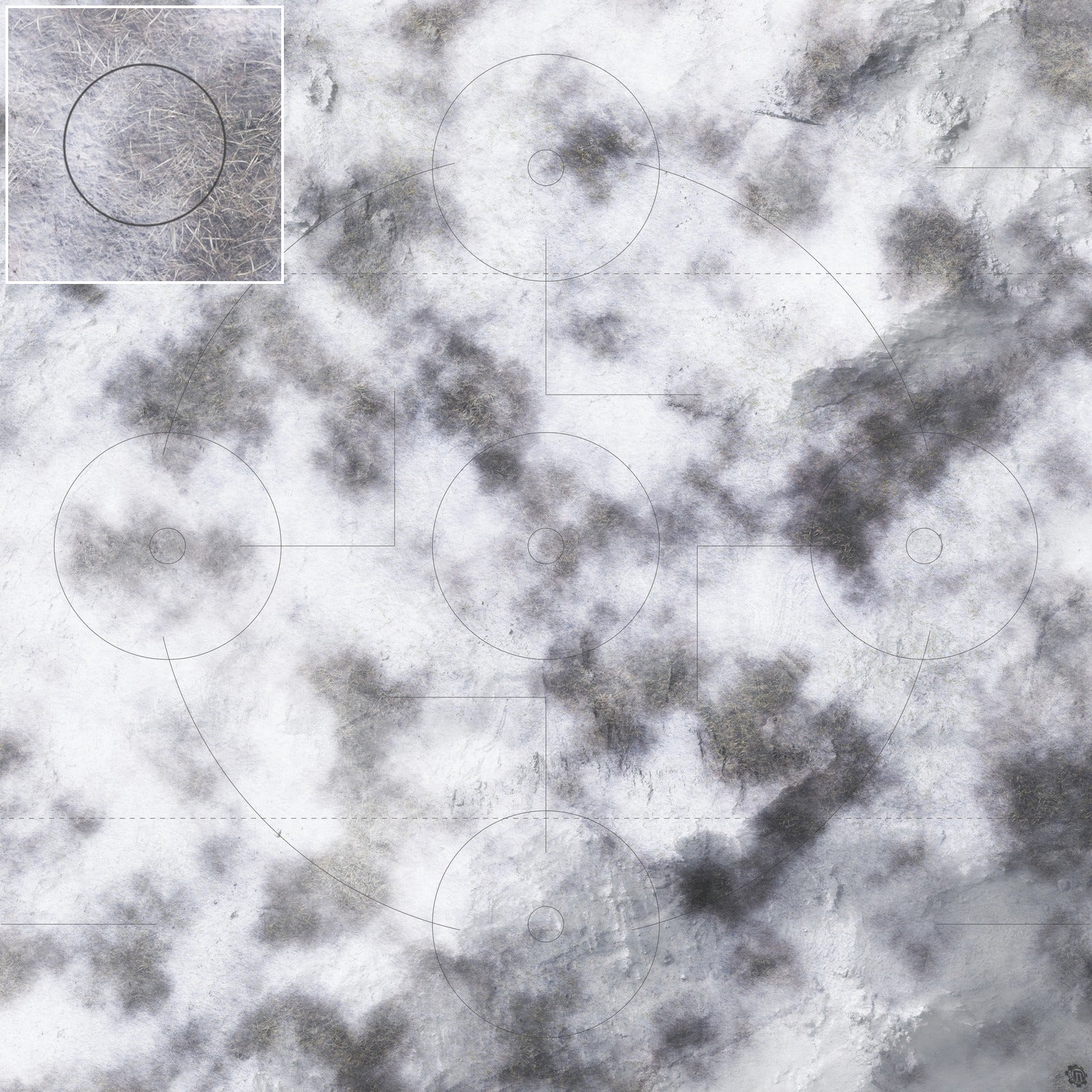Mats by Mars: Frozen Wasteland Tabletop Wargaming Play Mat