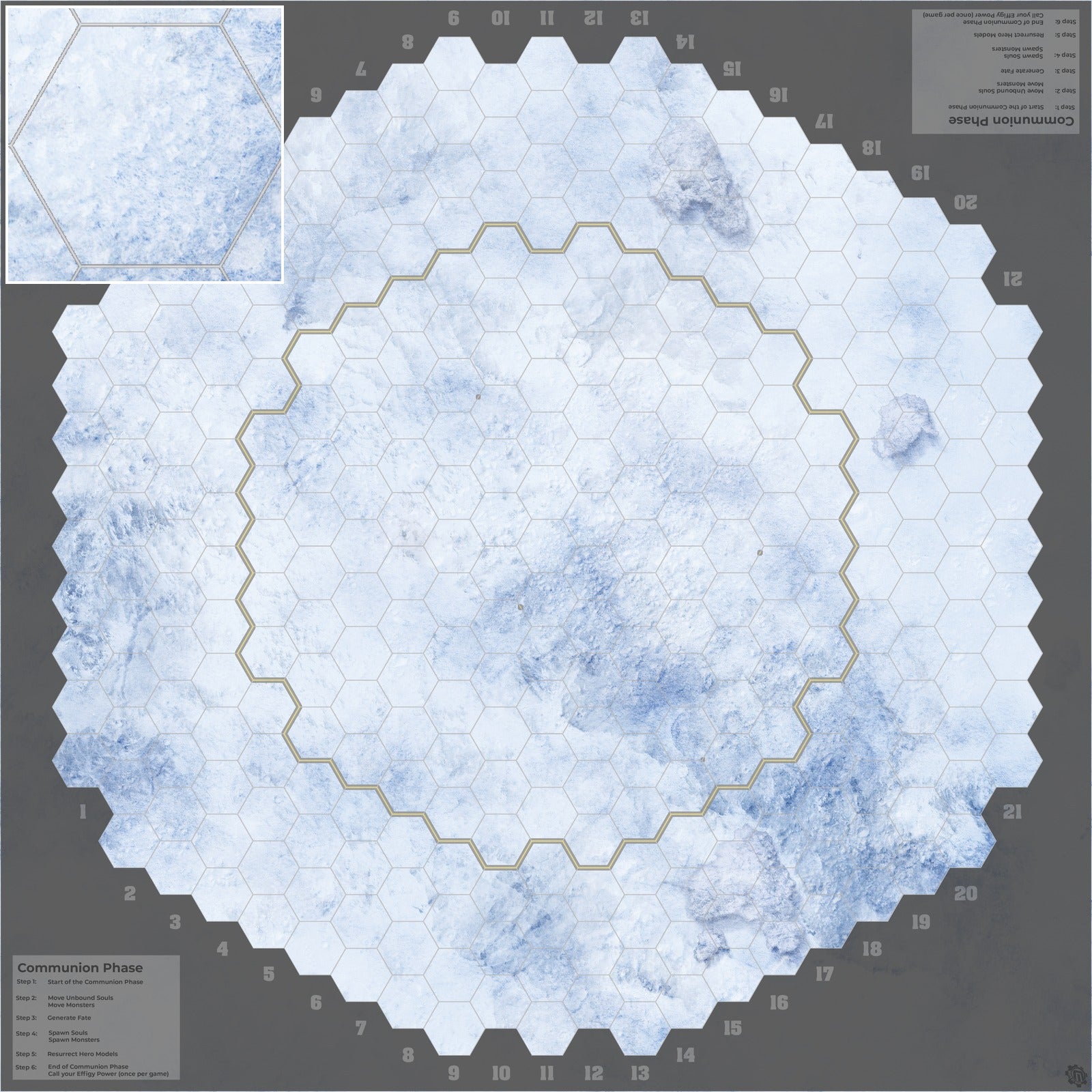 Mats by Mars: Glacial Pass Tabletop Wargaming Play Mat