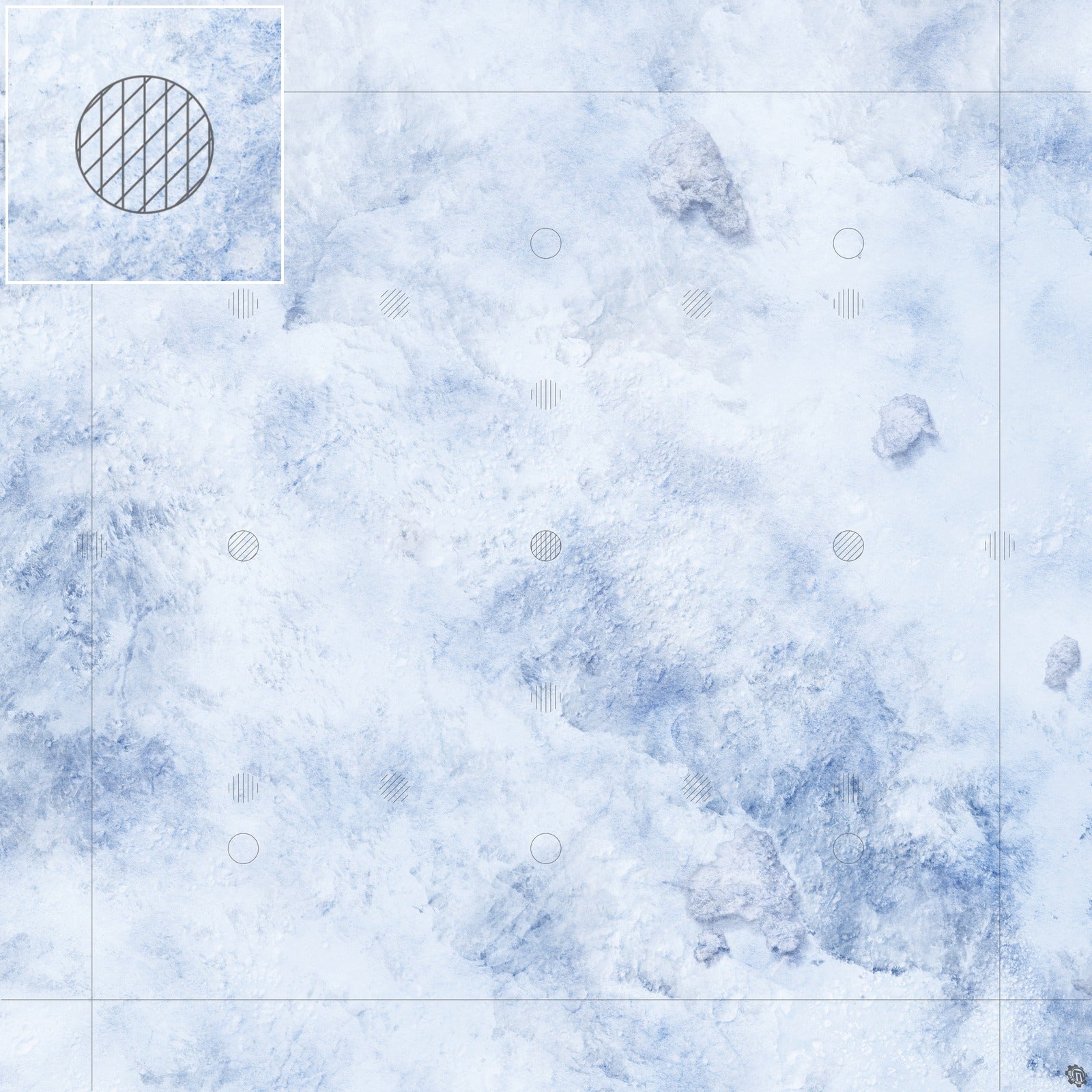 Mats by Mars: Glacial Pass Tabletop Wargaming Play Mat