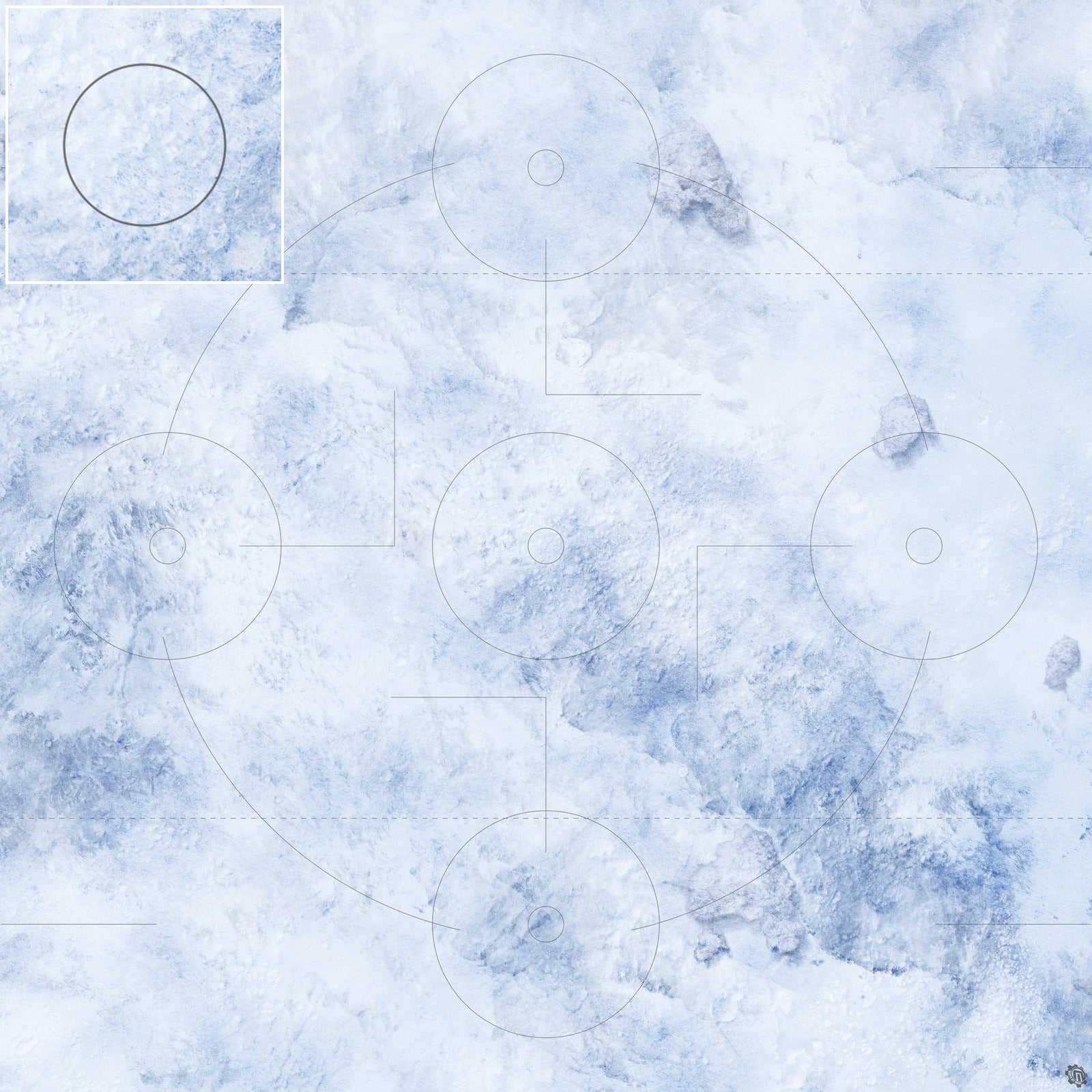 Mats by Mars: Glacial Pass Tabletop Wargaming Play Mat