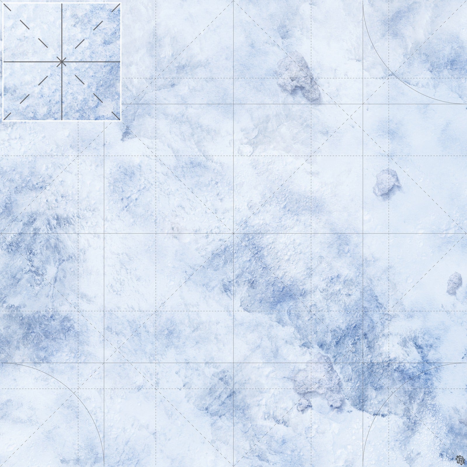 Mats by Mars: Glacial Pass Tabletop Wargaming Play Mat