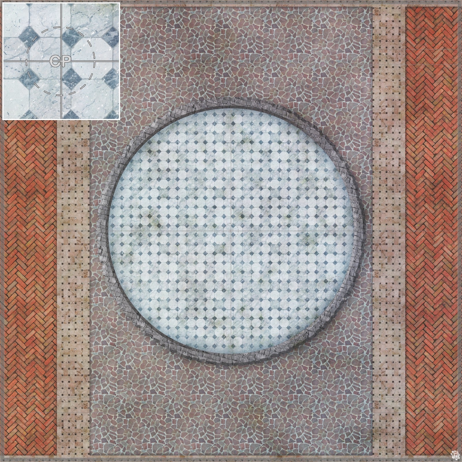 Mats by Mars: Piazza Tabletop Wargaming Play Mat