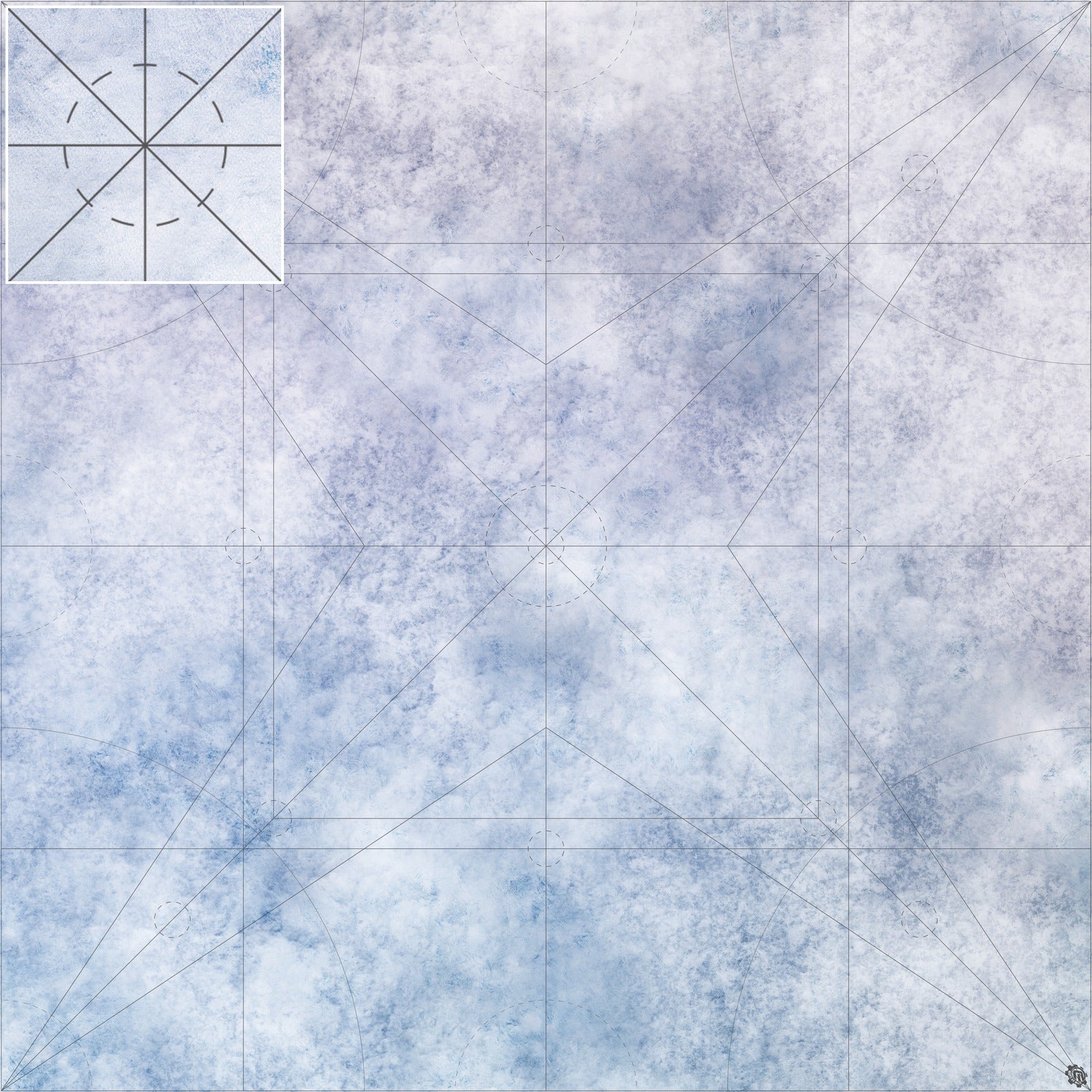 Mats by Mars: Glacial Plain Tabletop Wargaming Play Mat