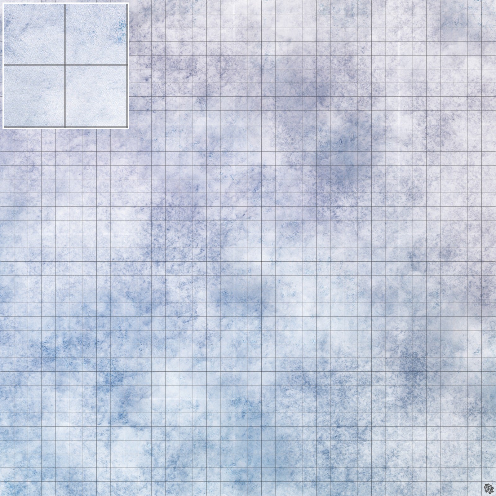 Mats by Mars: Glacial Plain Tabletop Wargaming Play Mat