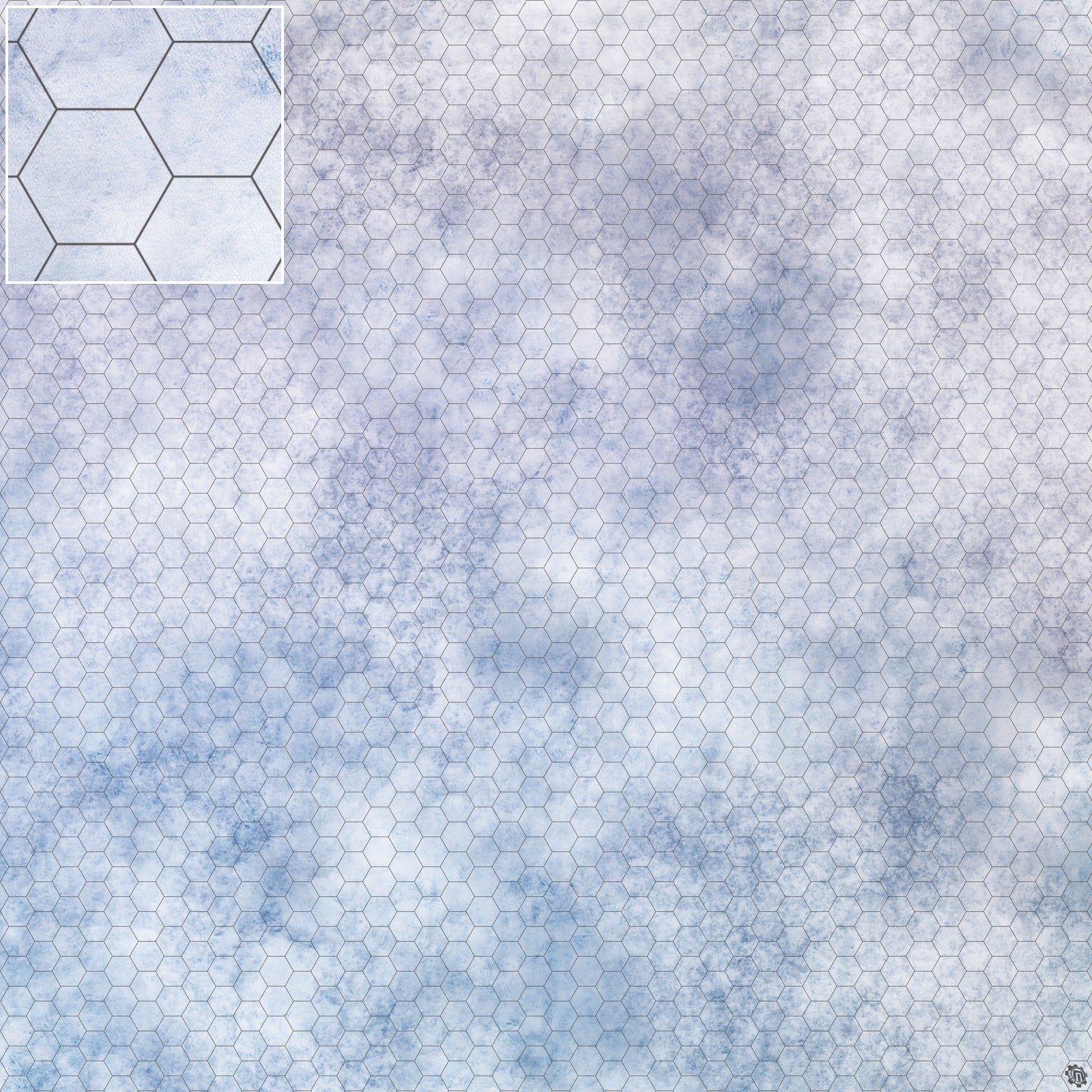Mats by Mars: Glacial Plain Tabletop Wargaming Play Mat