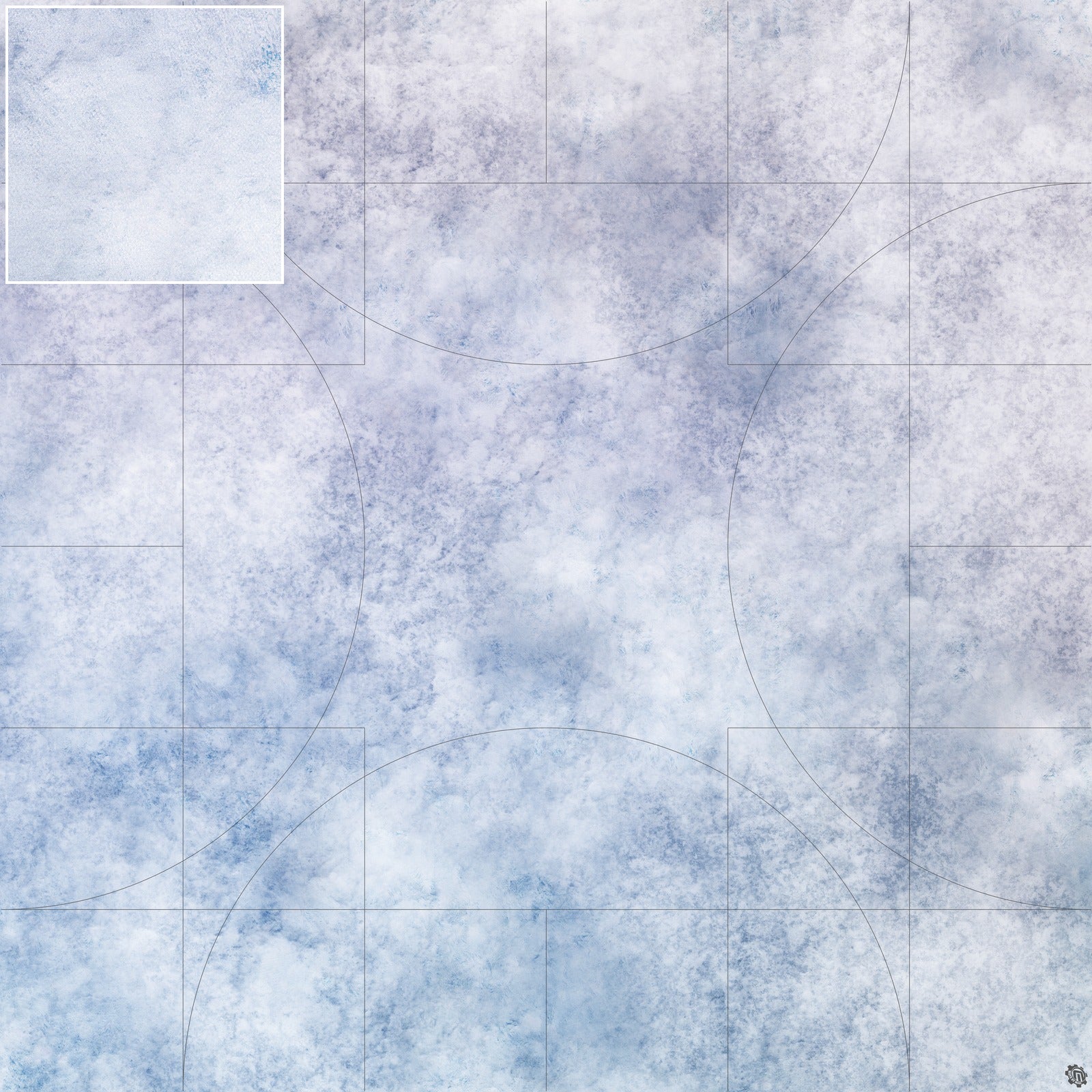 Mats by Mars: Glacial Plain Tabletop Wargaming Play Mat