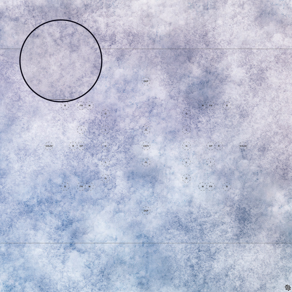 Mats by Mars: Glacial Plain Tabletop Wargaming Play Mat