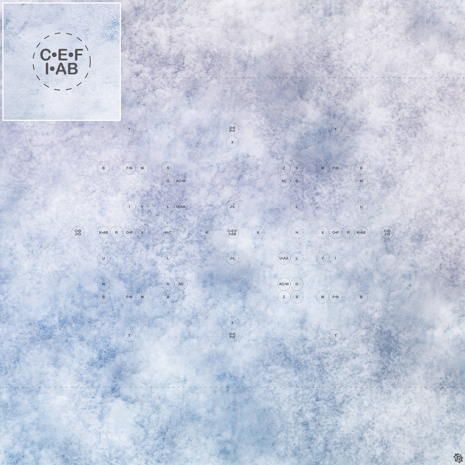 Mats by Mars: Glacial Plain Tabletop Wargaming Play Mat