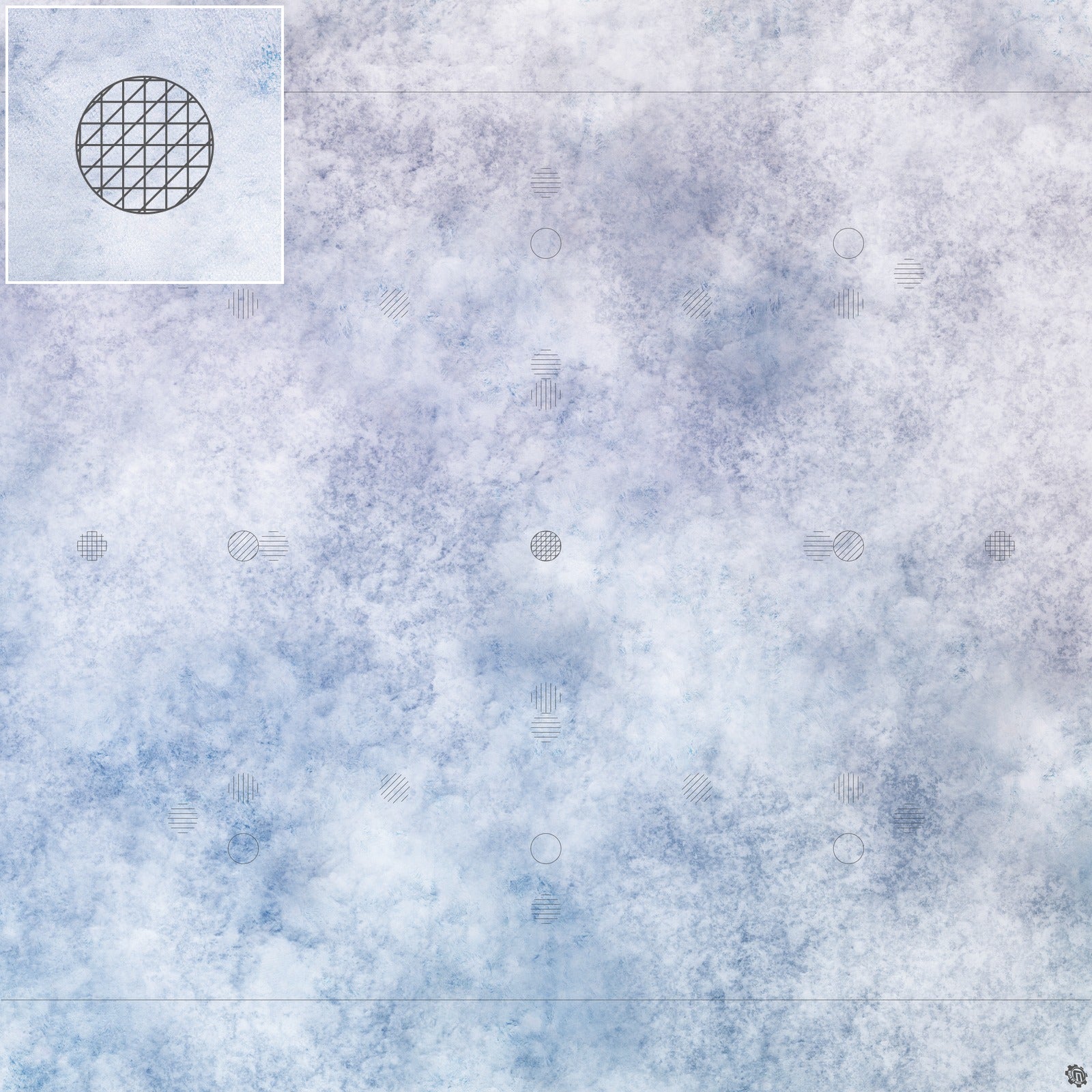Mats by Mars: Glacial Plain Tabletop Wargaming Play Mat
