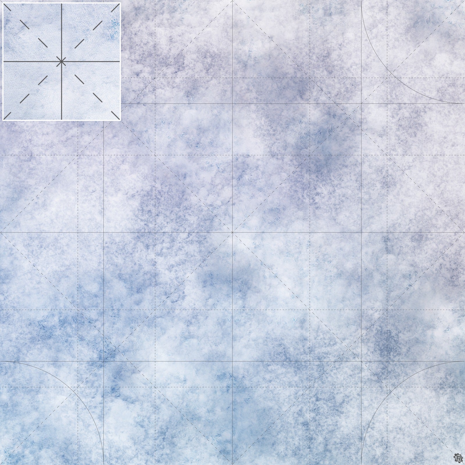 Mats by Mars: Glacial Plain Tabletop Wargaming Play Mat