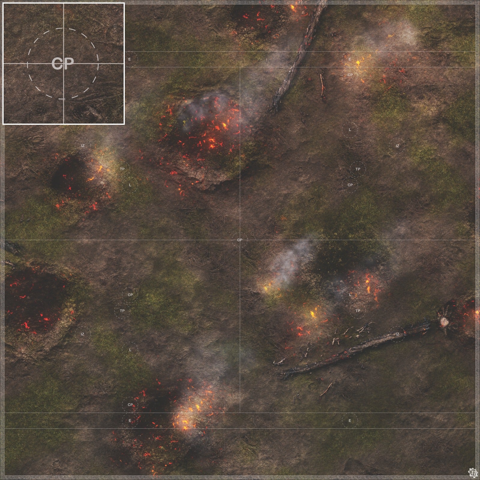 Mats by Mars: Mortar Combat Wargaming Play Mat
