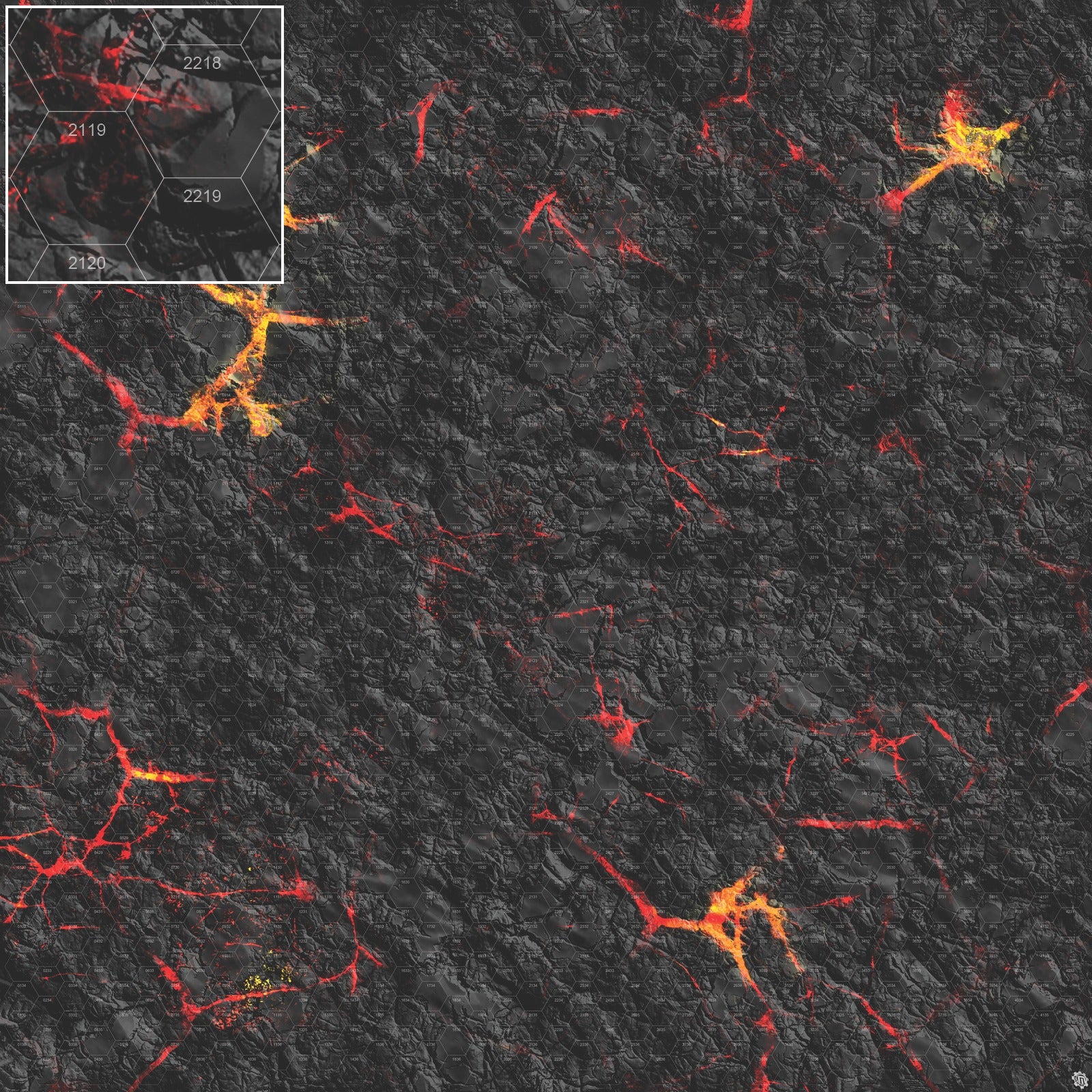 Mats by Mars: Molten Crust Tabletop Wargaming Play Mat