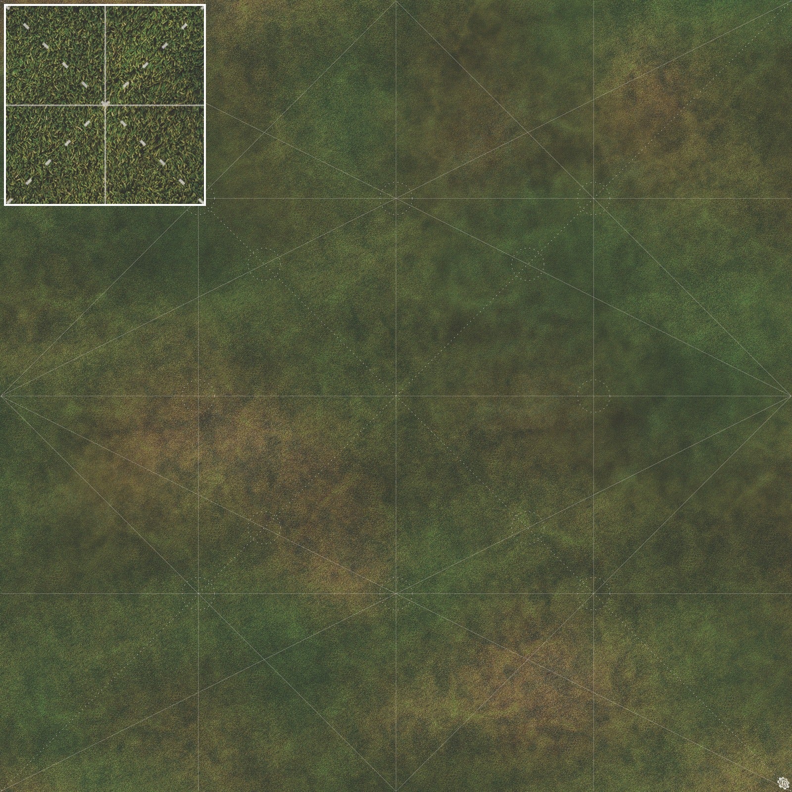 Mats by Mars: Green Meadow Tabletop Wargaming Play Mat
