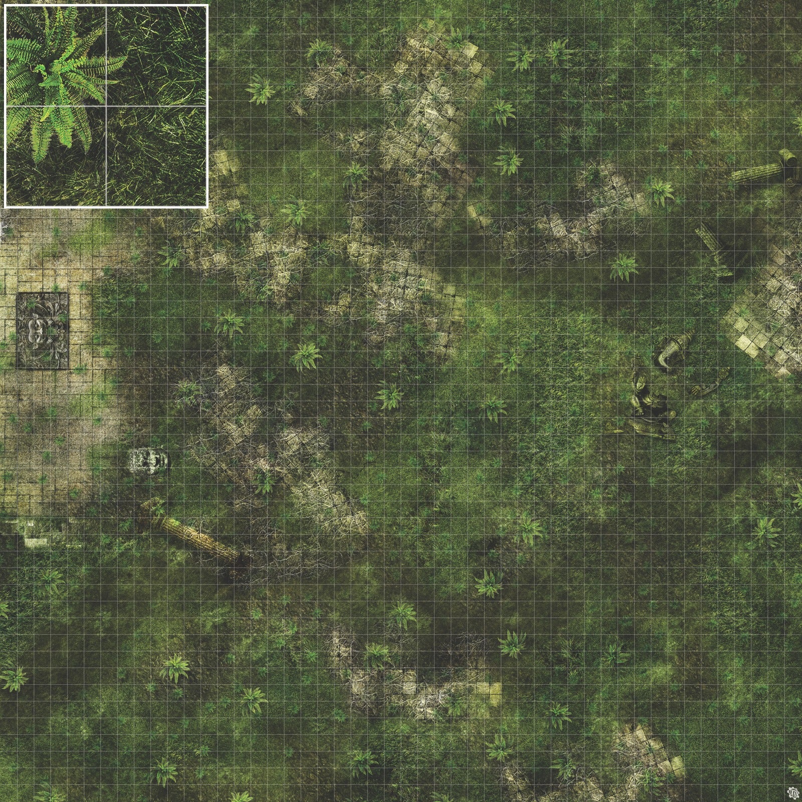 Mats by Mars: Forgotten Temple (Altar) Tabletop Wargaming Play Mat