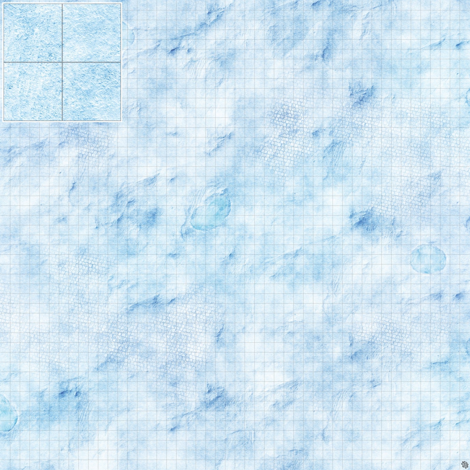 Mats by Mars: Frosty Cobbles Tabletop Wargaming Play Mat