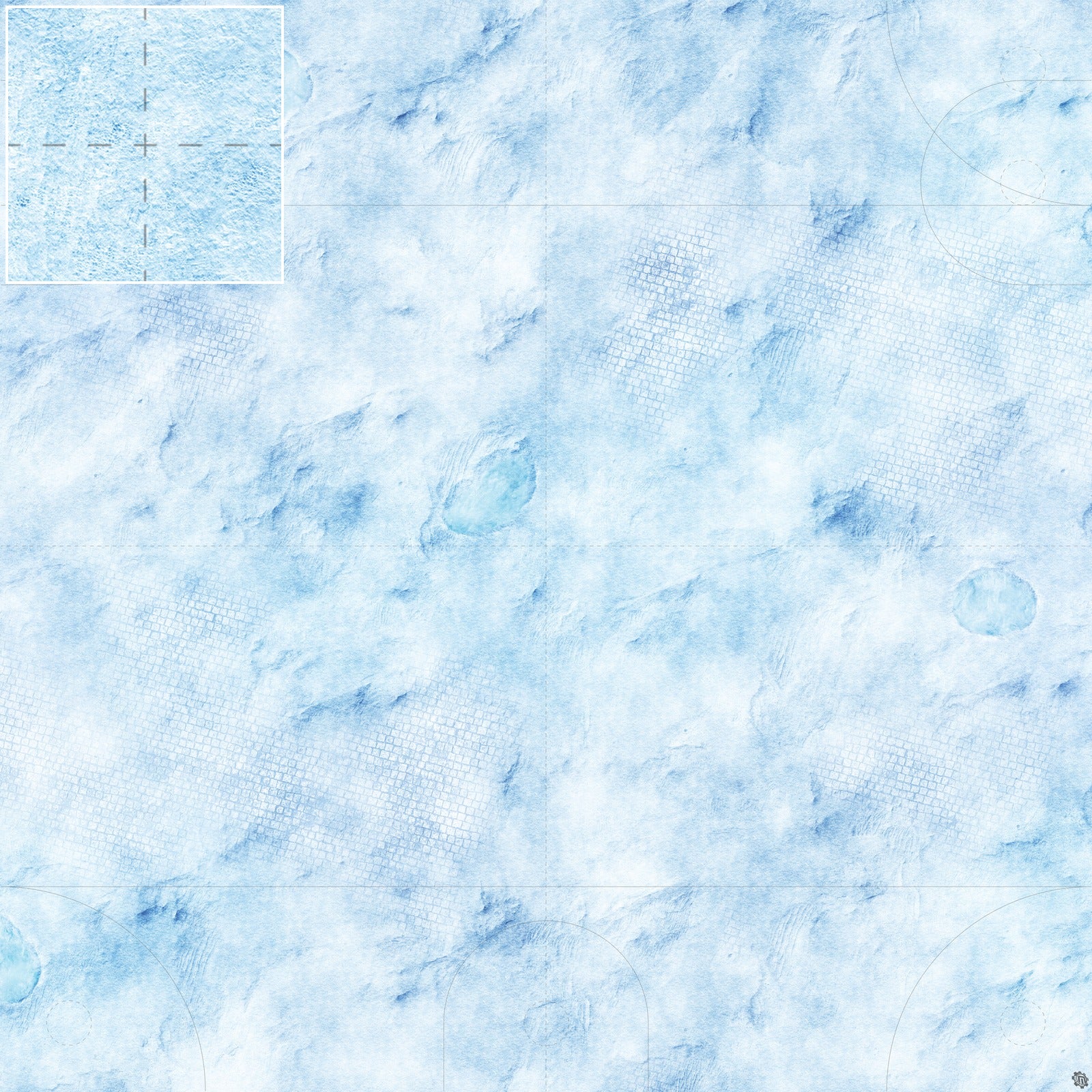 Mats by Mars: Frosty Cobbles Tabletop Wargaming Play Mat