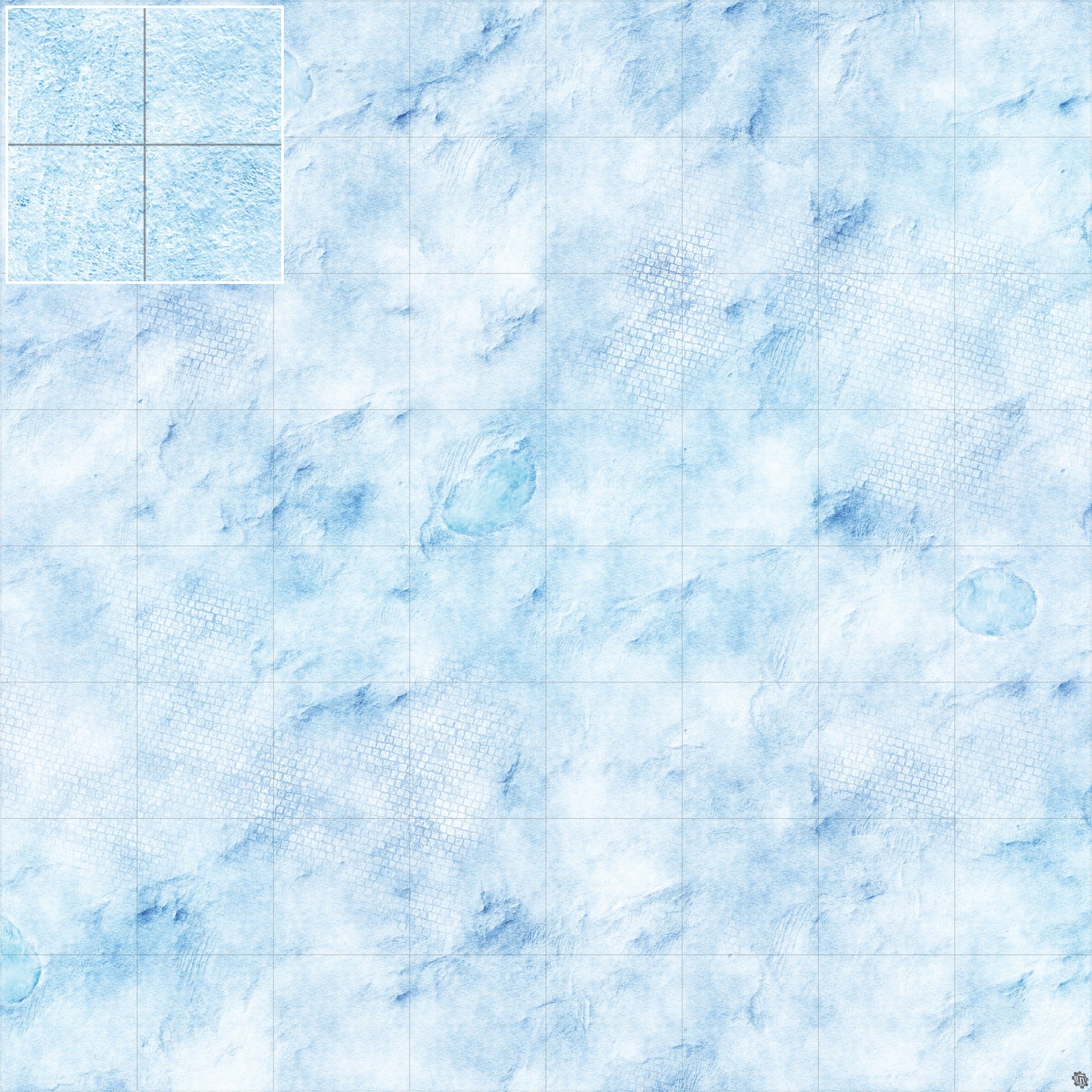 Mats by Mars: Frosty Cobbles Tabletop Wargaming Play Mat