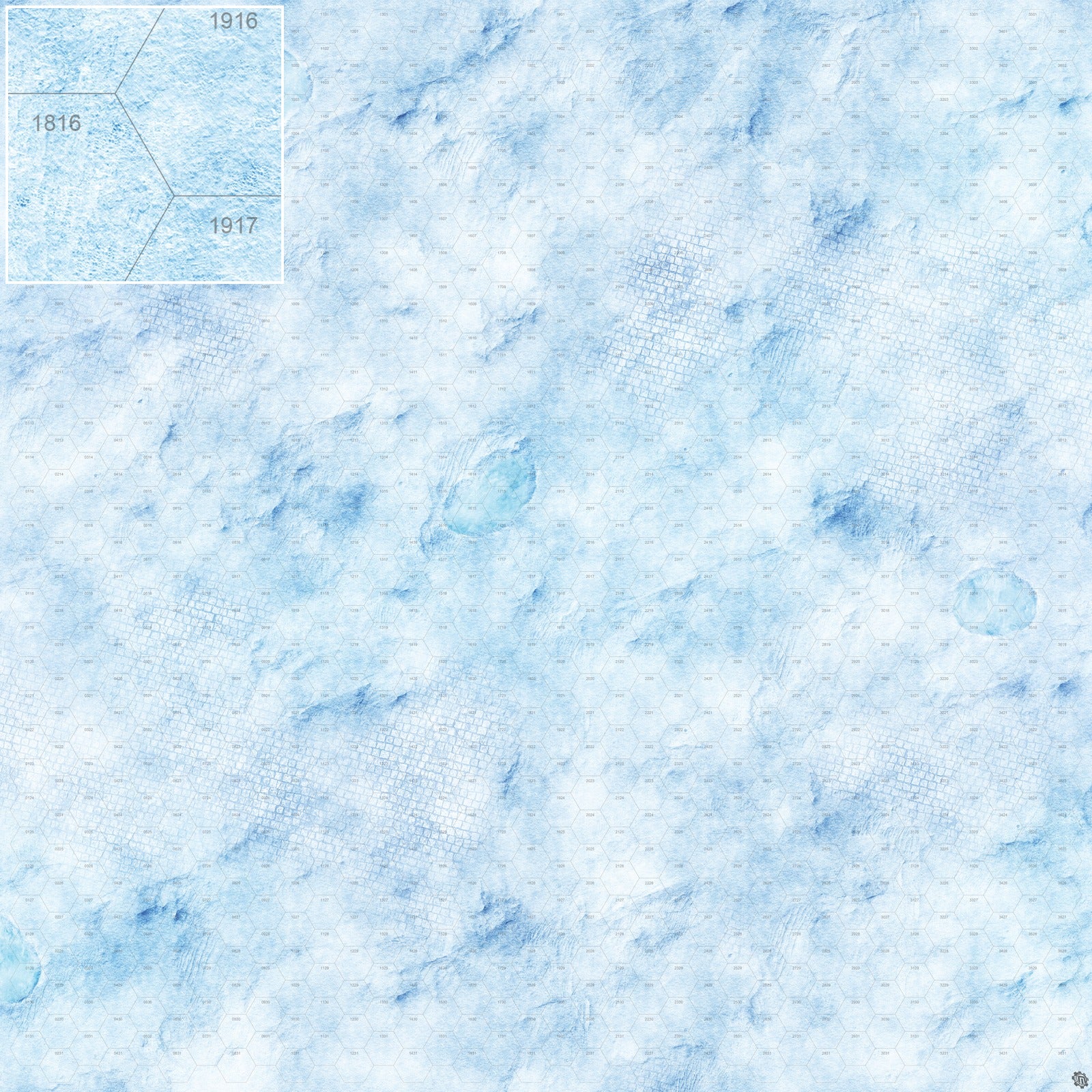 Mats by Mars: Frosty Cobbles Tabletop Wargaming Play Mat
