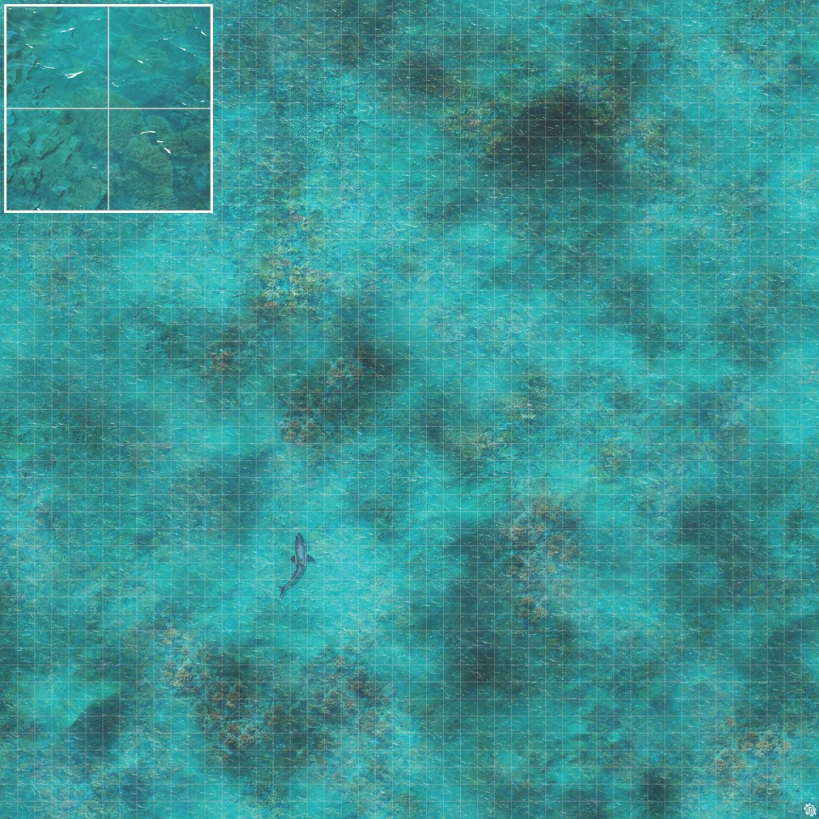 Mats by Mars: Coral Cove Tabletop Wargaming Play Mat