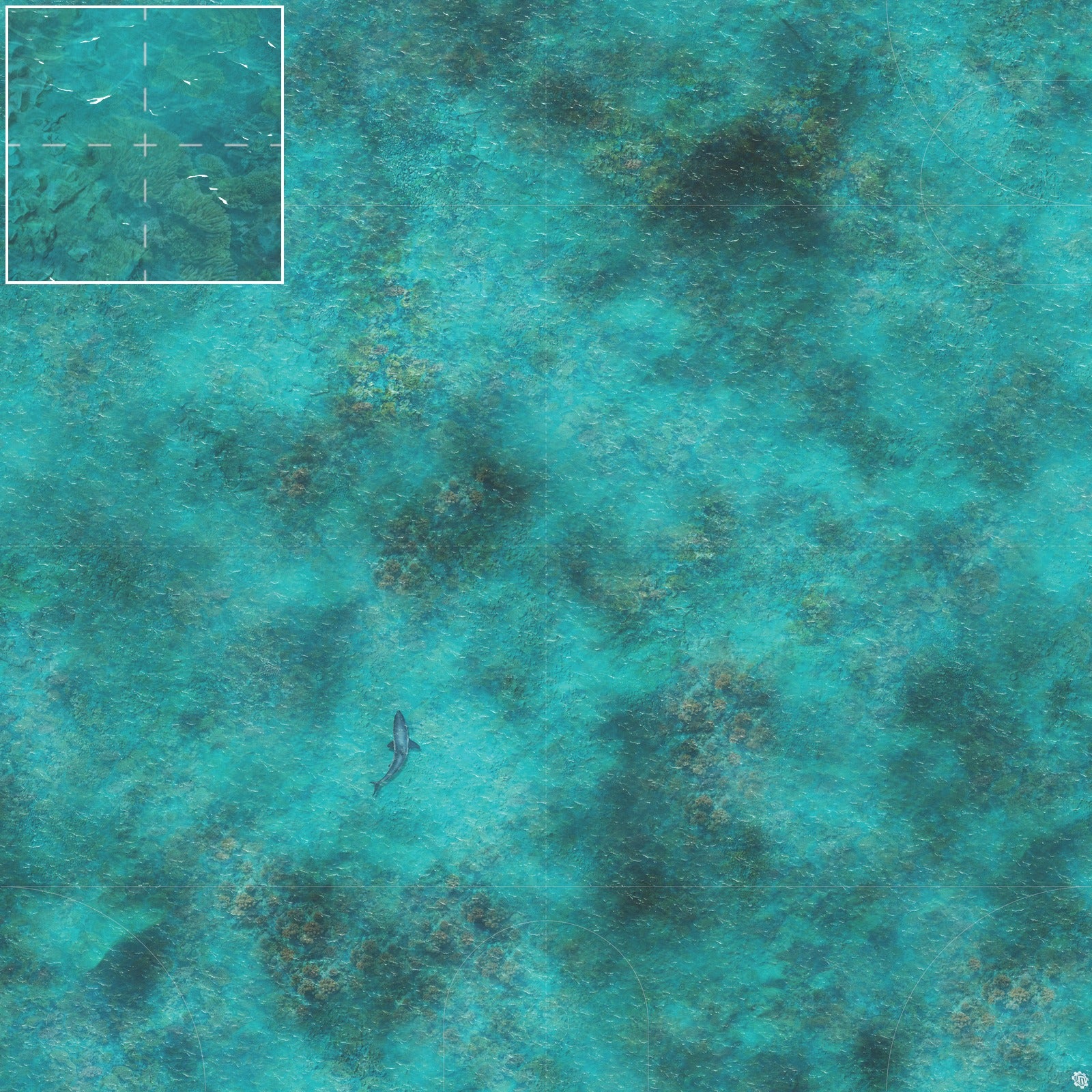 Mats by Mars: Coral Cove Tabletop Wargaming Play Mat